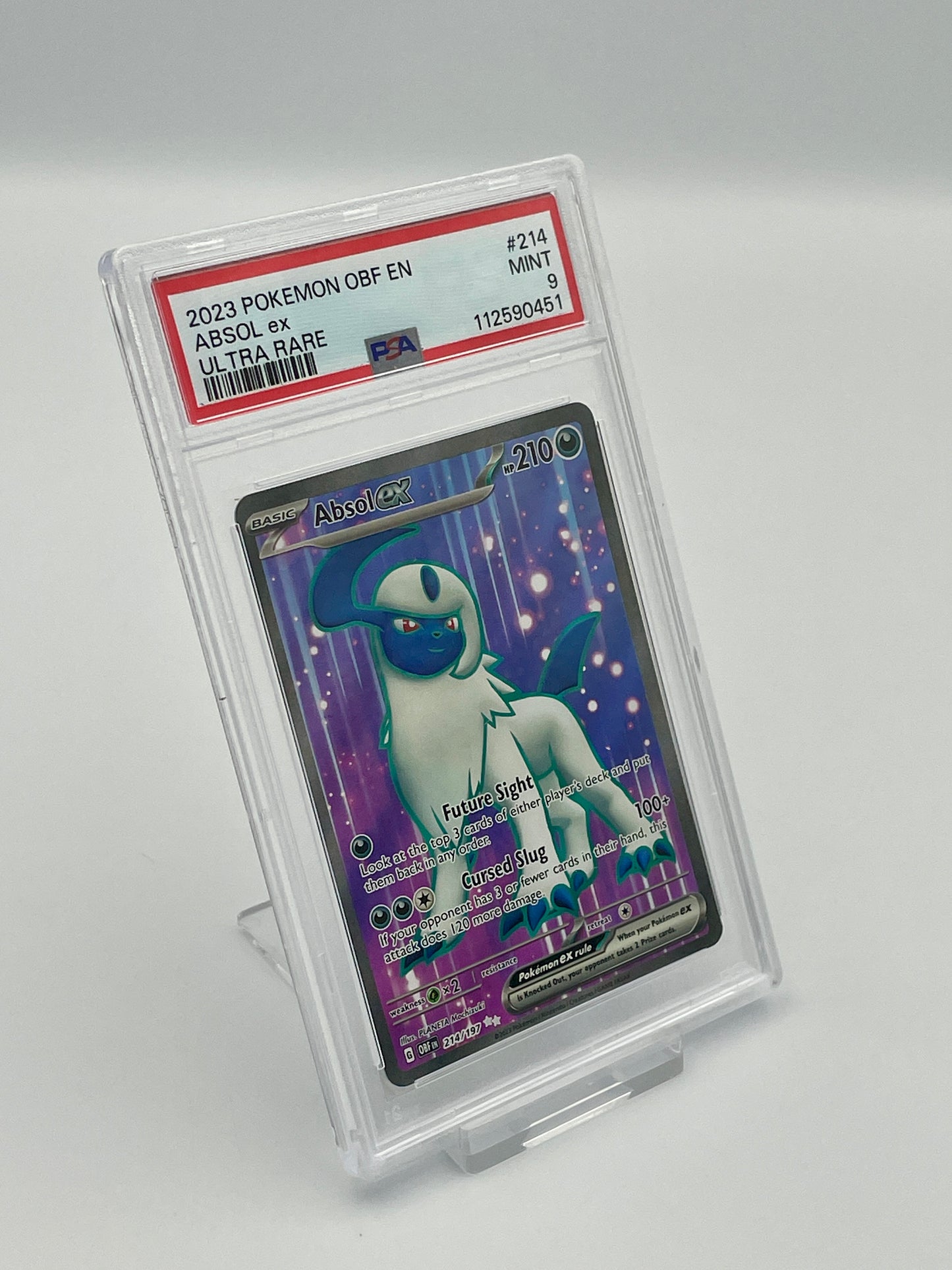 Absol #214 Ultra Rare - Obsidian Flames - PSA 9