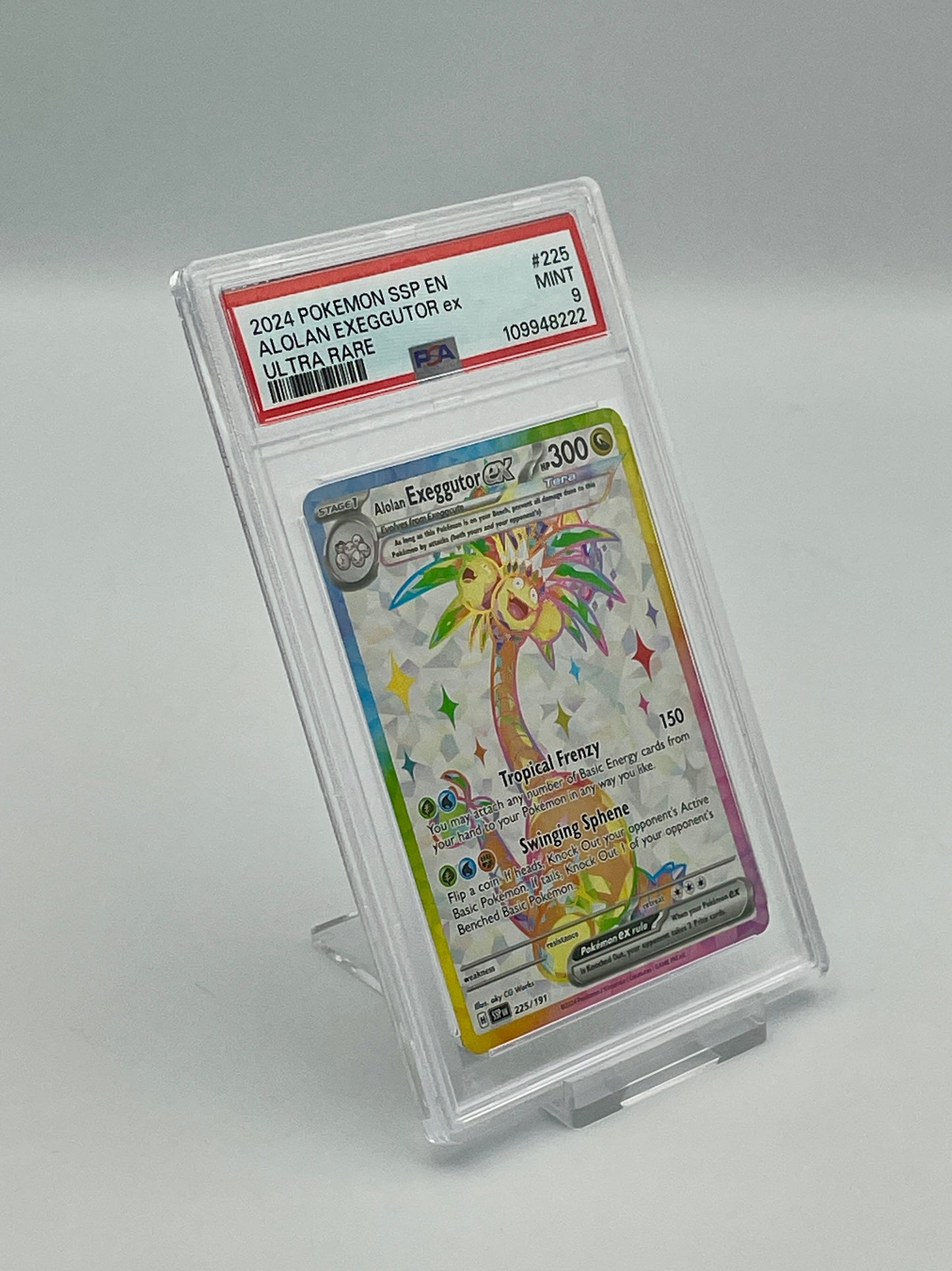 Alolan Exeggutor Ex #225 Ultra Rare – Surging Sparks – PSA 9