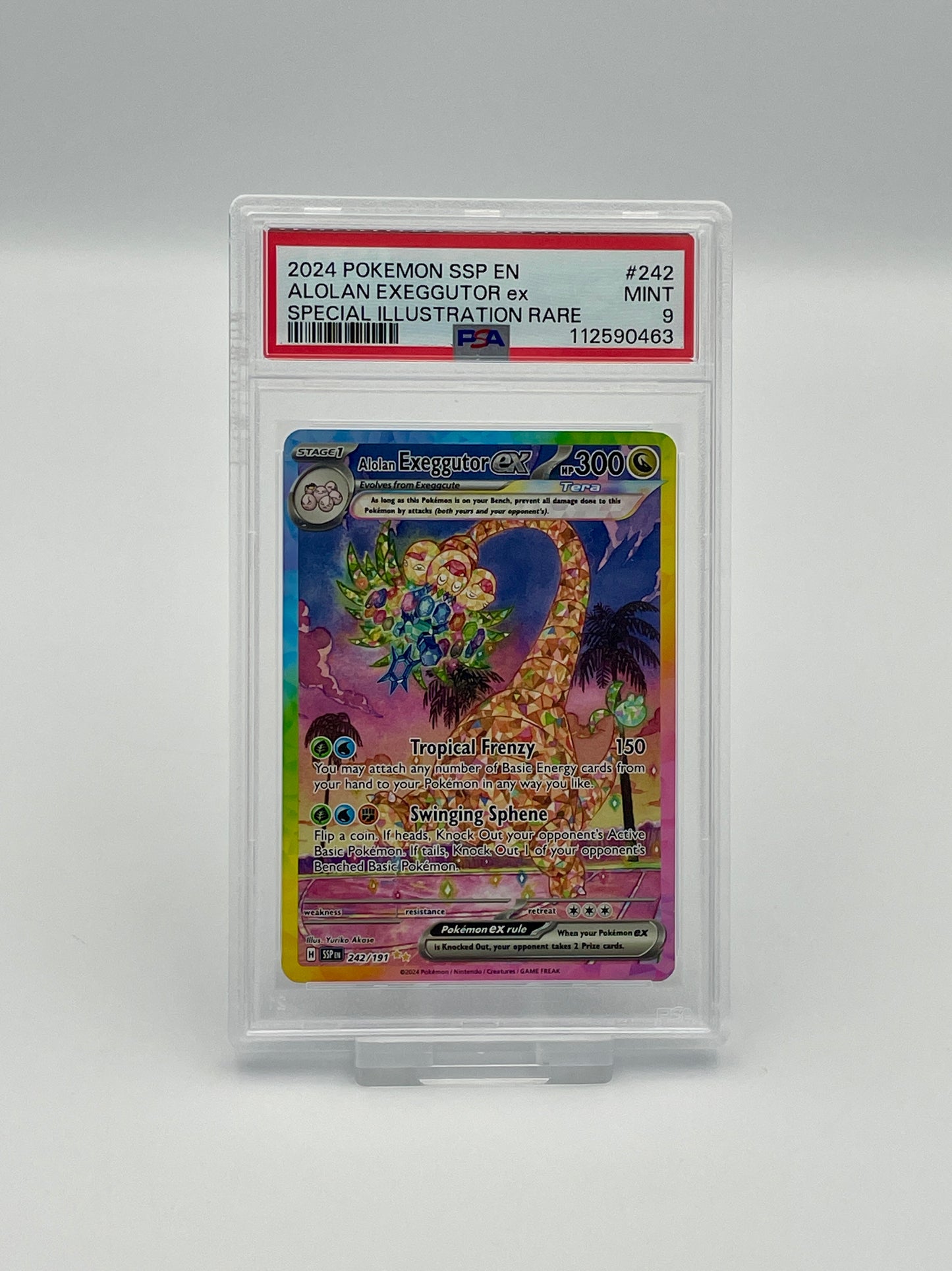 Alolan Exeggutor Ex #242 Special Illustration Rare - Surging Sparks - PSA 9