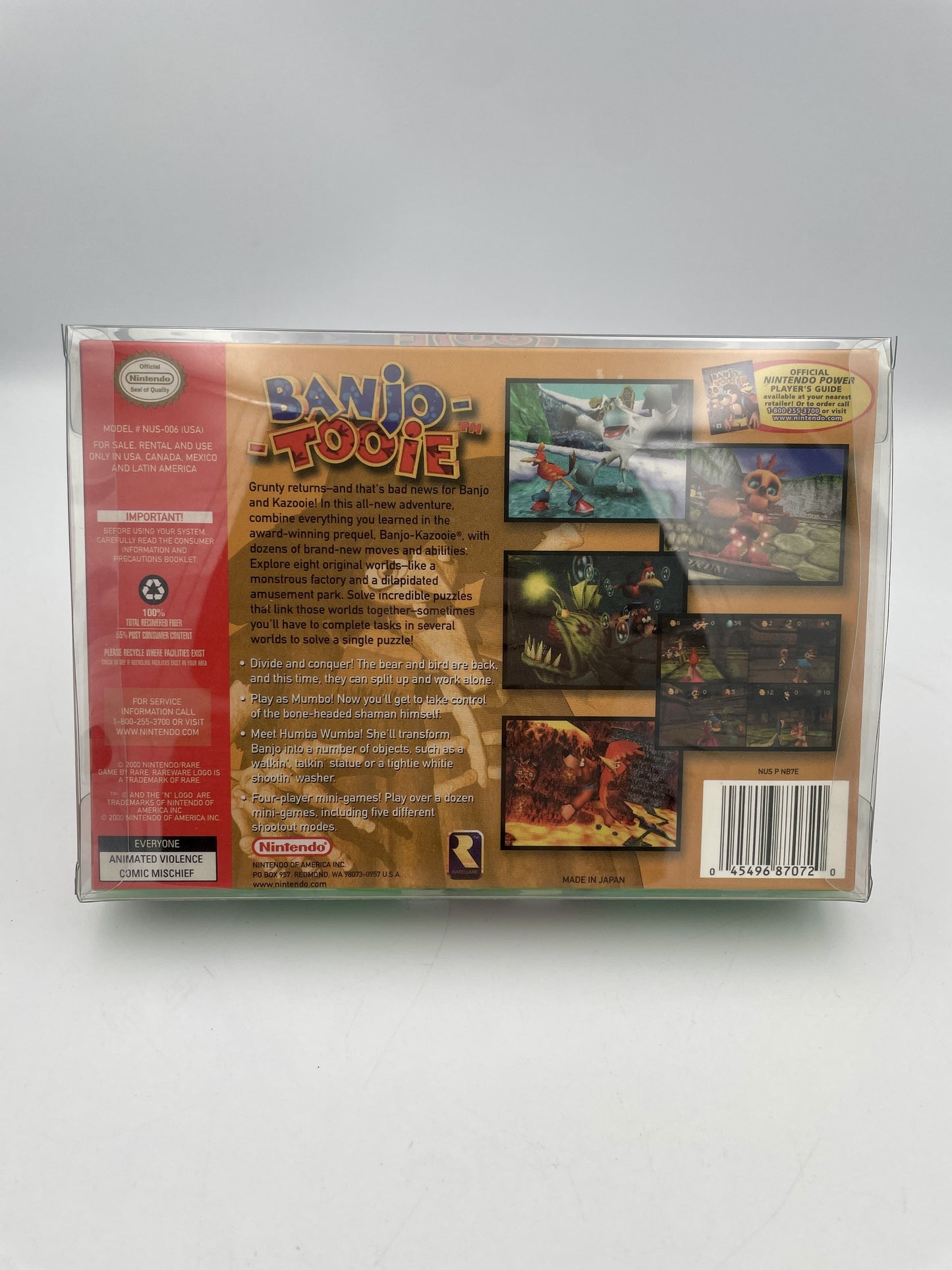 N64 Game Banjo Tooie Back of box