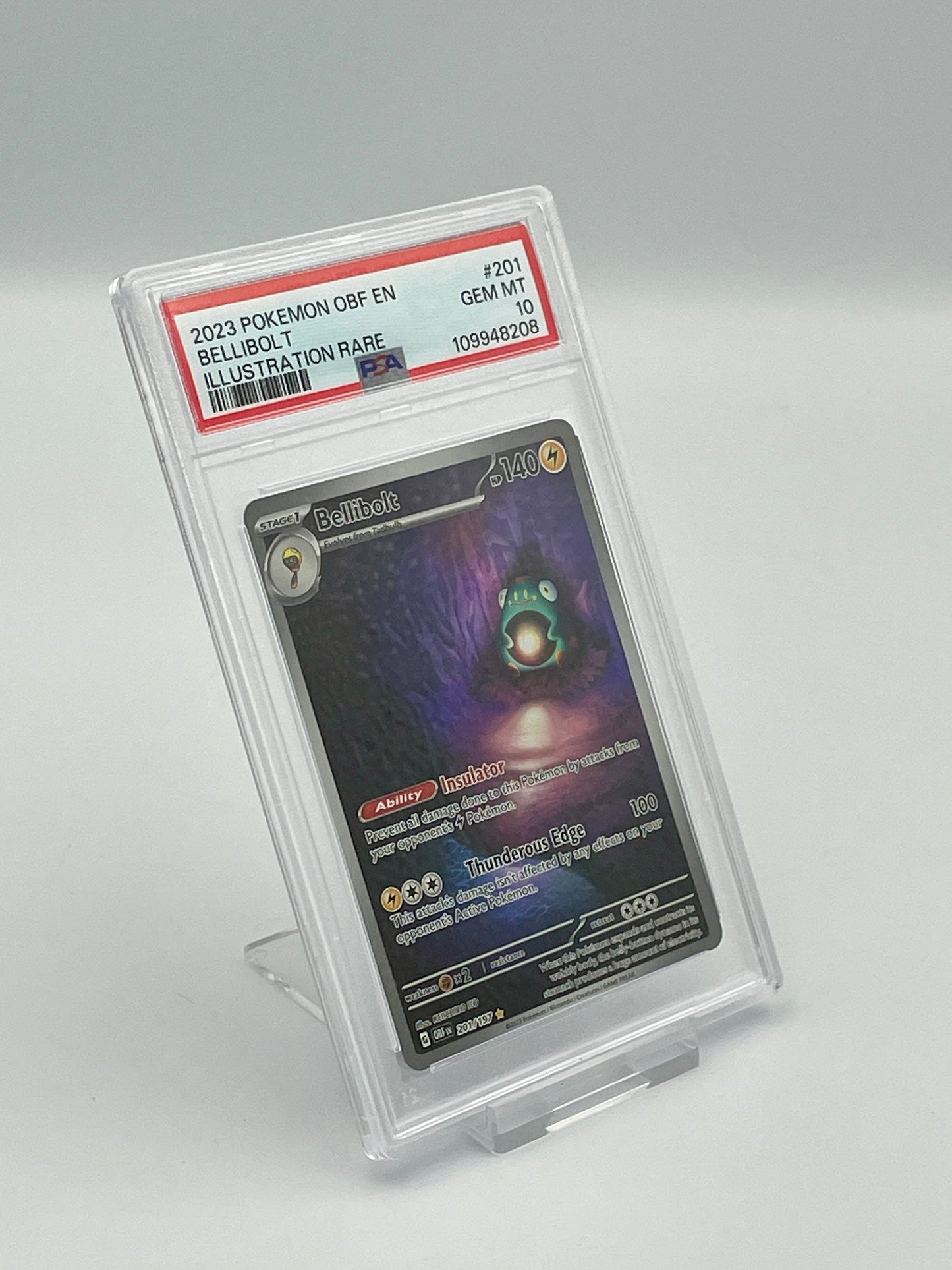 Bellibolt #201 Illustration Rare – Obsidian Flames – PSA 10