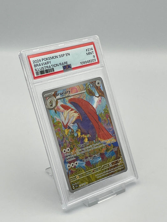 Braviary #214 Illustration Rare – Surging Sparks – PSA 9