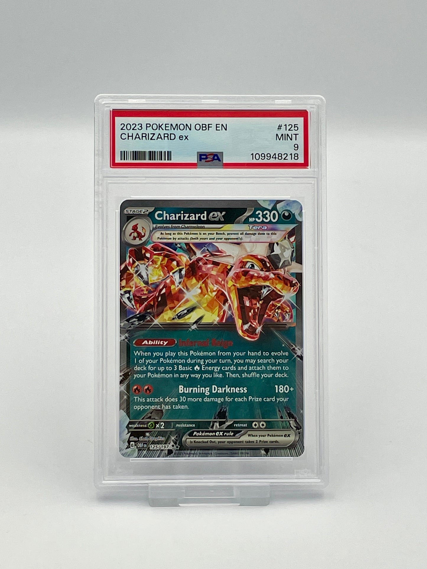 Charizard Ex #125 – Obsidian Flames – PSA 9