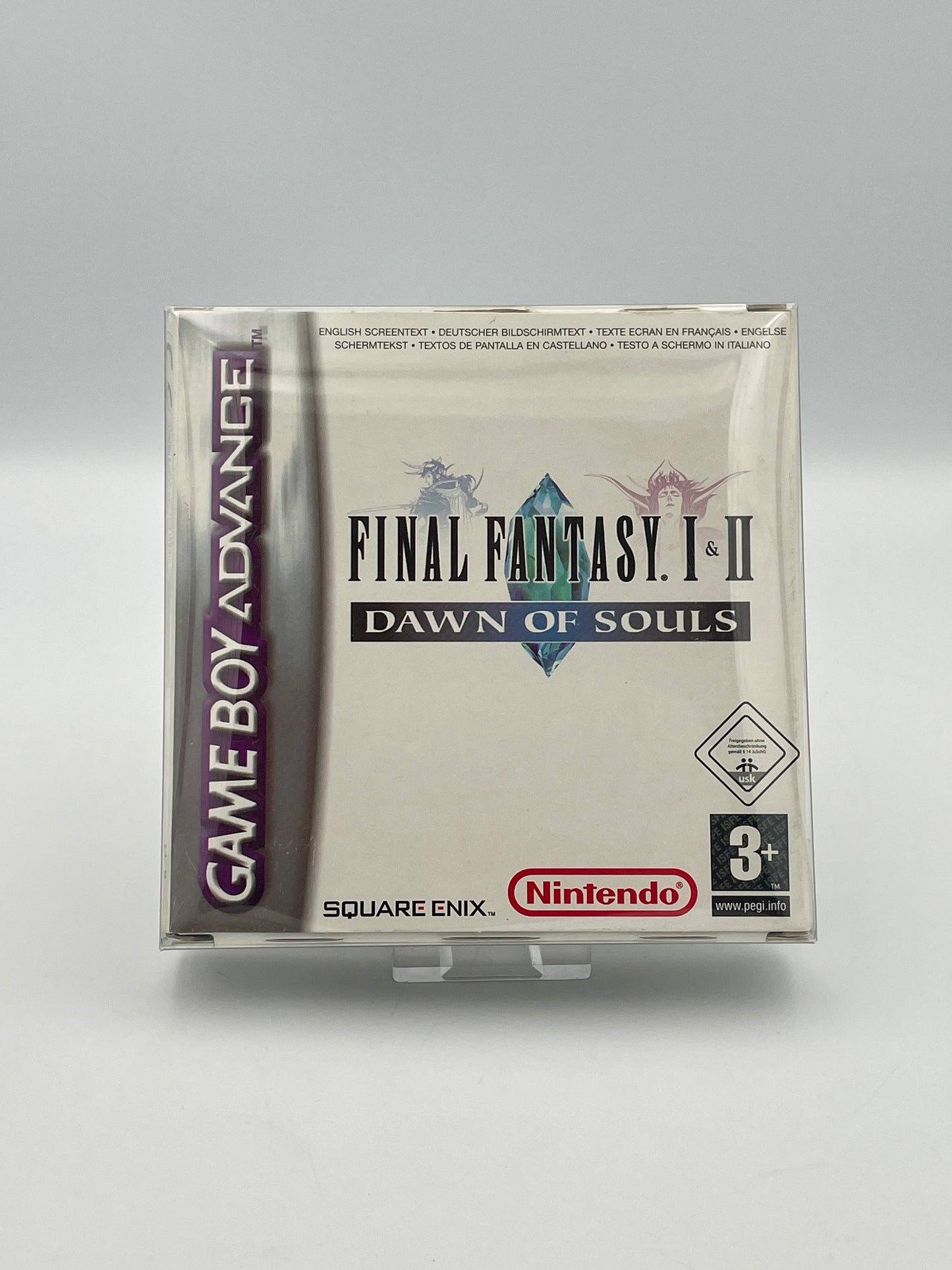 Game Boy Advance cartridge for 'Final Fantasy I & II: Dawn of Souls' by Nintendo on a white background
