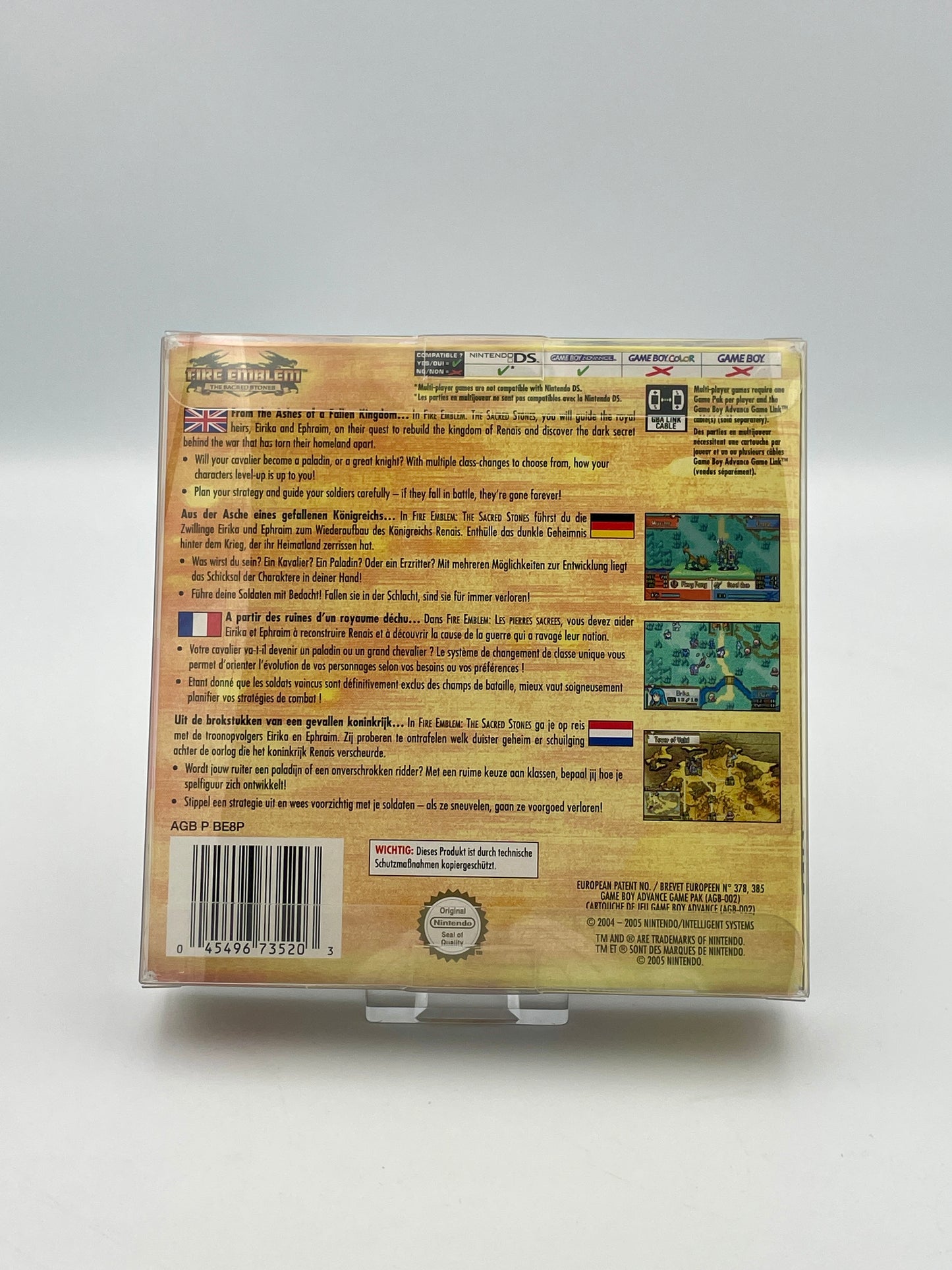 Back cover of a video game case with text and graphics on a white background