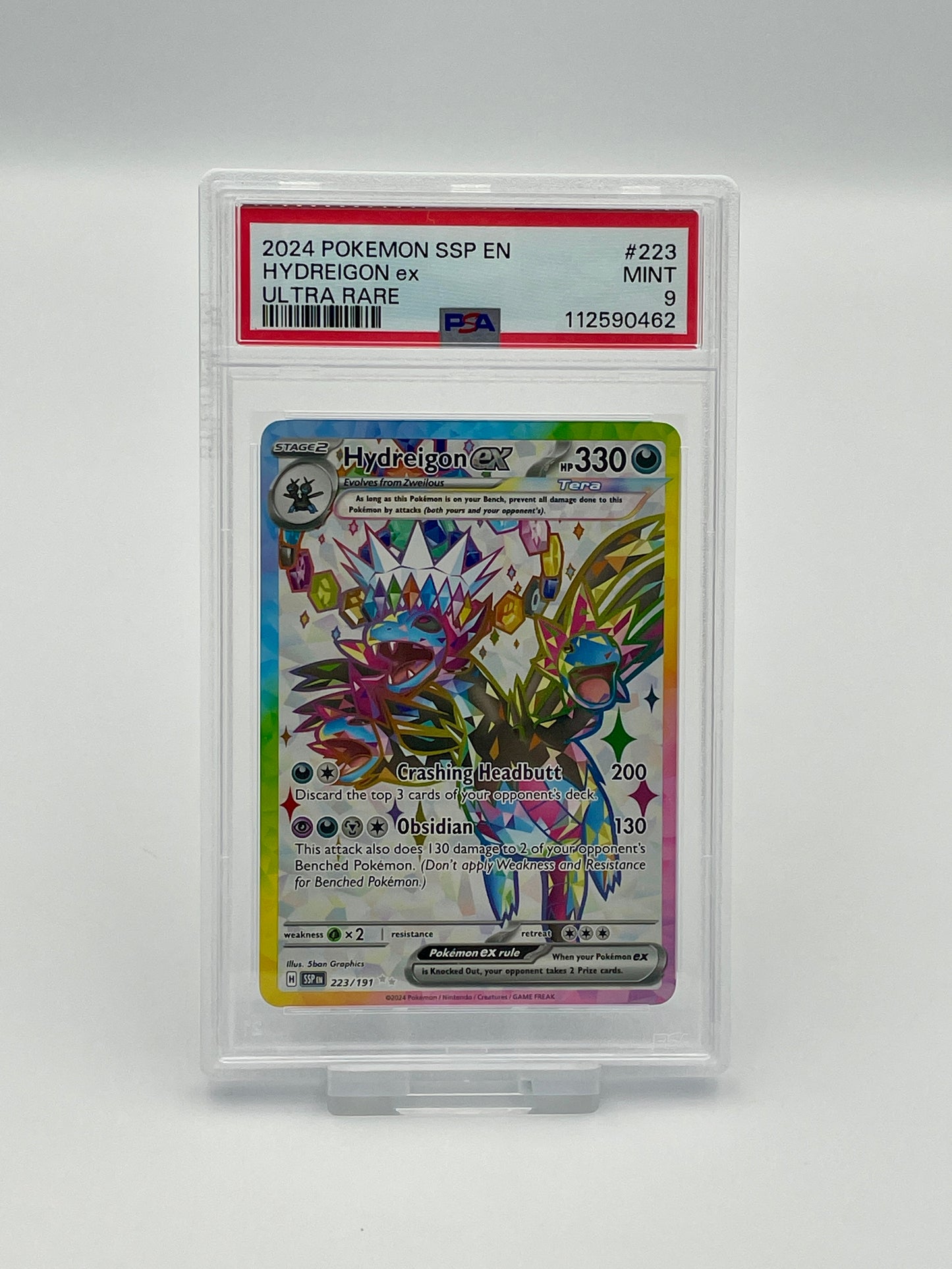 Hydreigon Ex #223 Ultra Rare - Surging Sparks - PSA 9