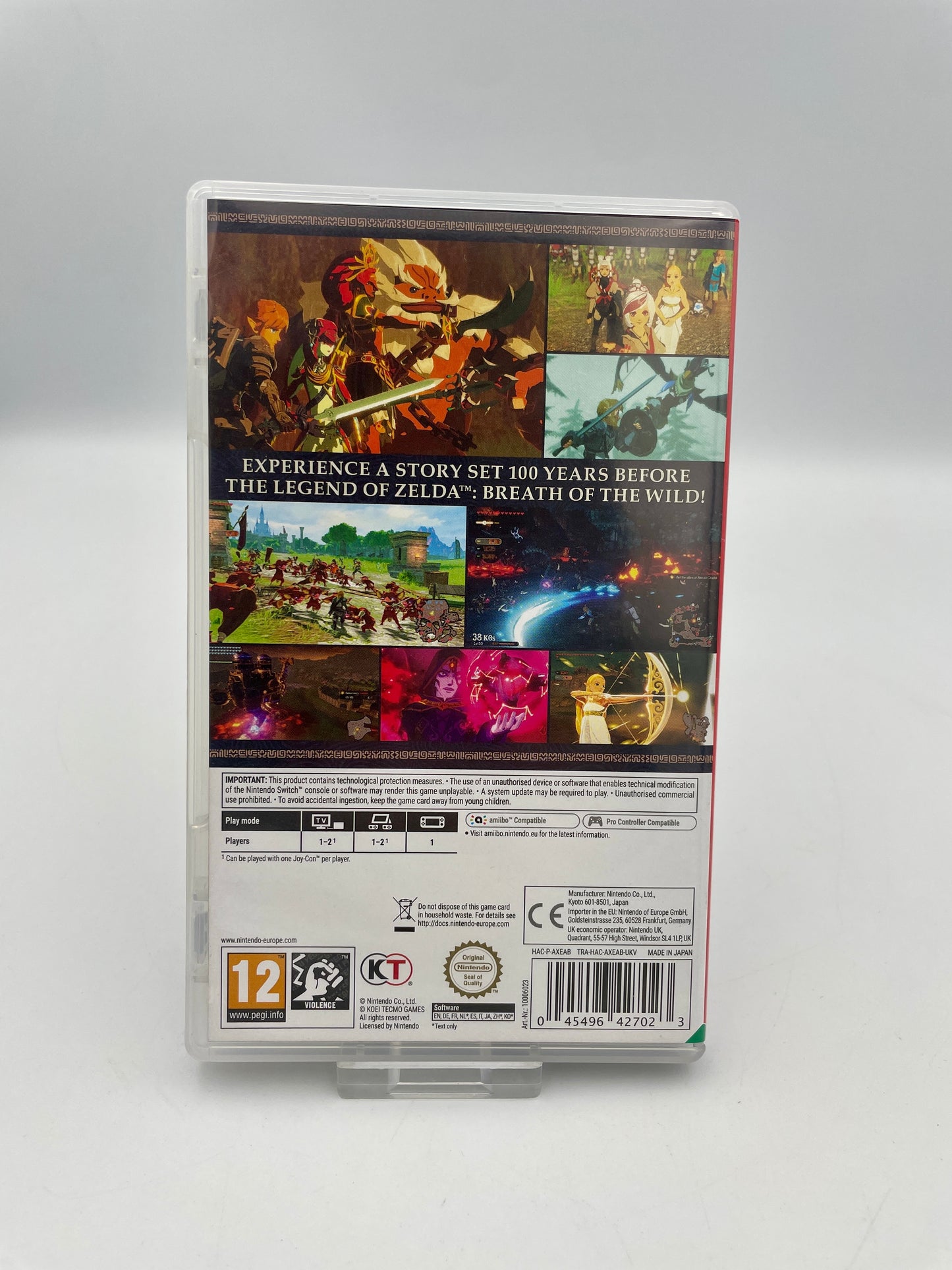 Hyrule Warriors Switch game case and cart – Zelda Switch games