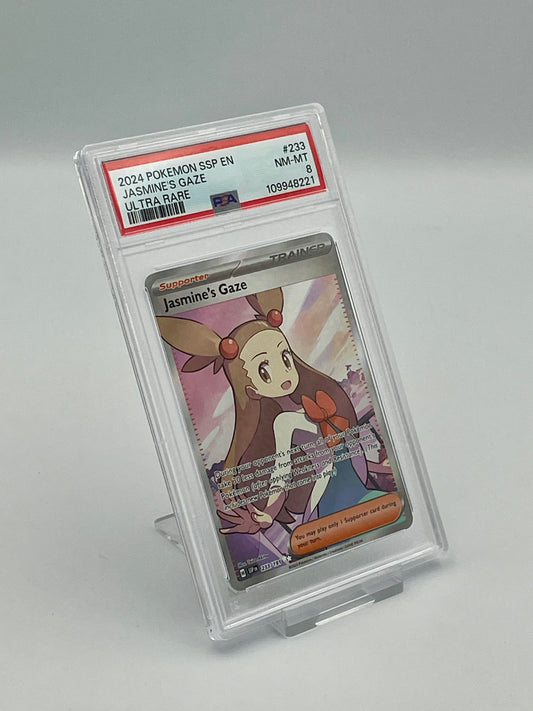Jasmine’s Gaze #233 Ultra Rare – Surging Sparks – PSA 8