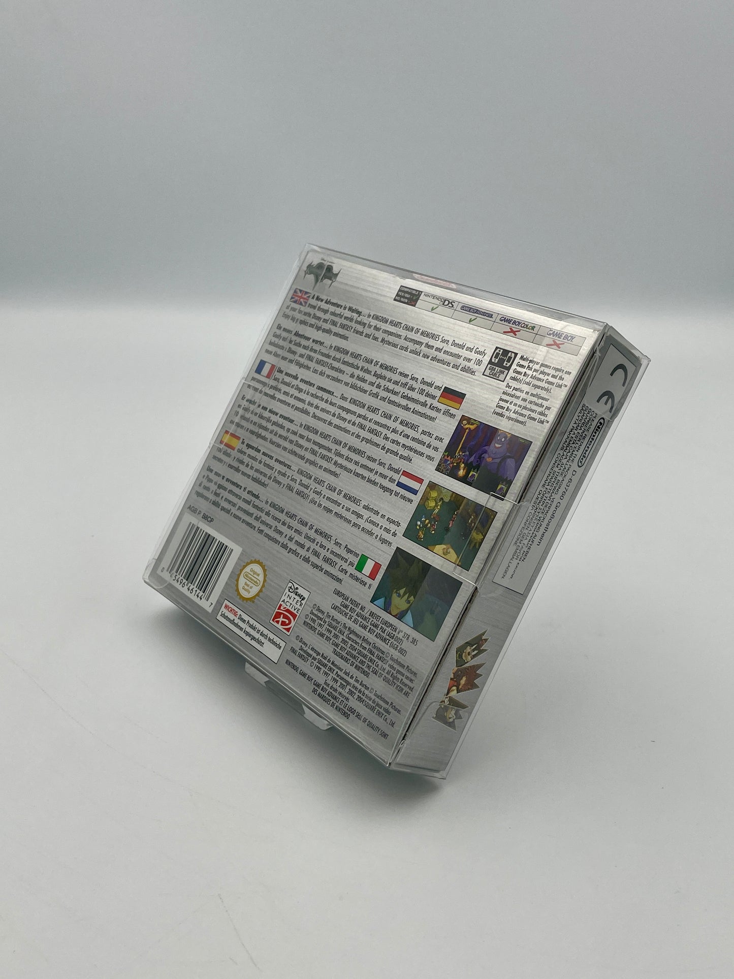 Back view of a video game case on a white background