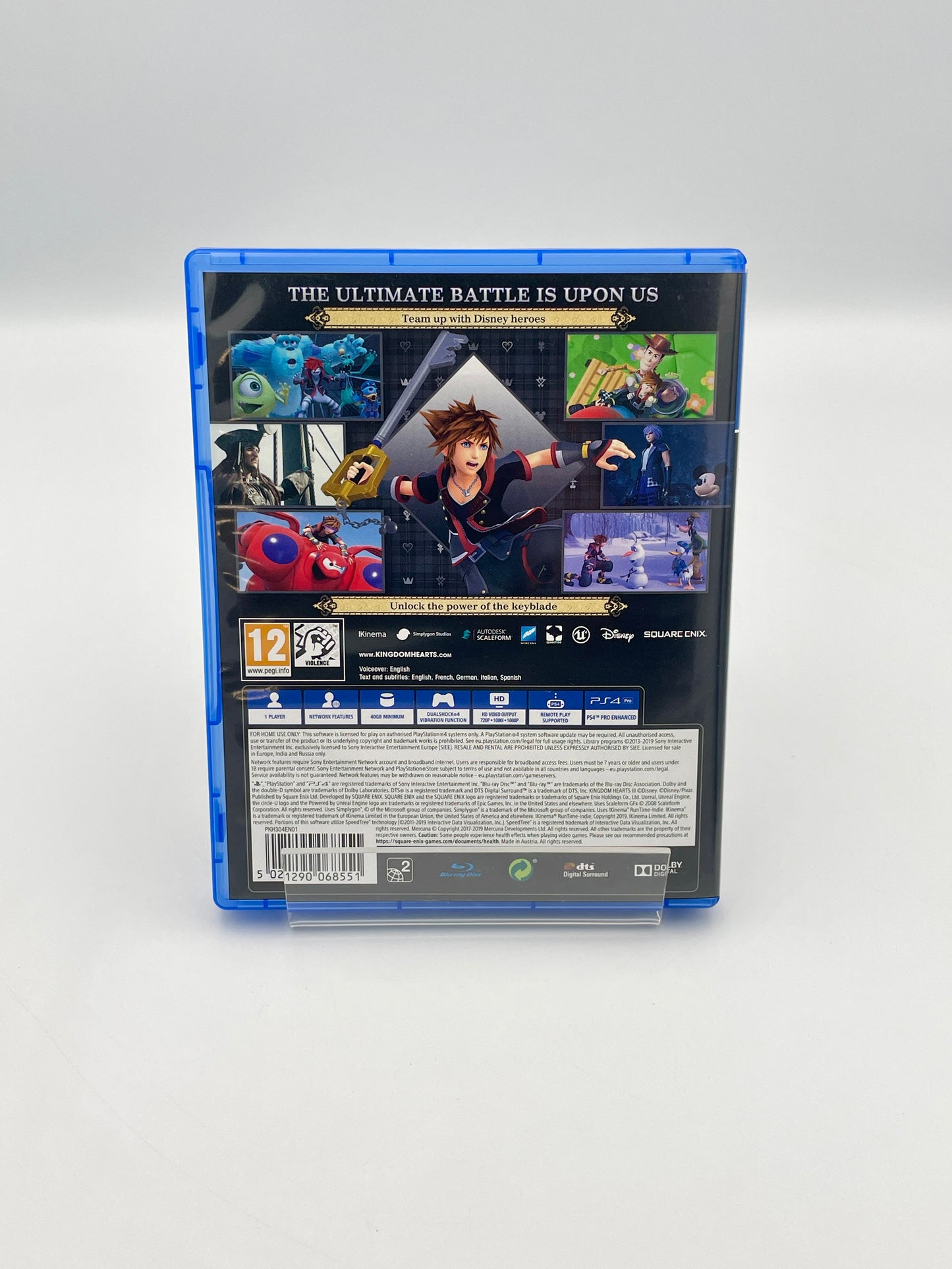 Video game case with character artwork and text on a white background