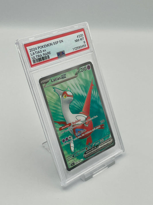 Latias Ex #220 Ultra Rare - Surging Sparks - PSA 8