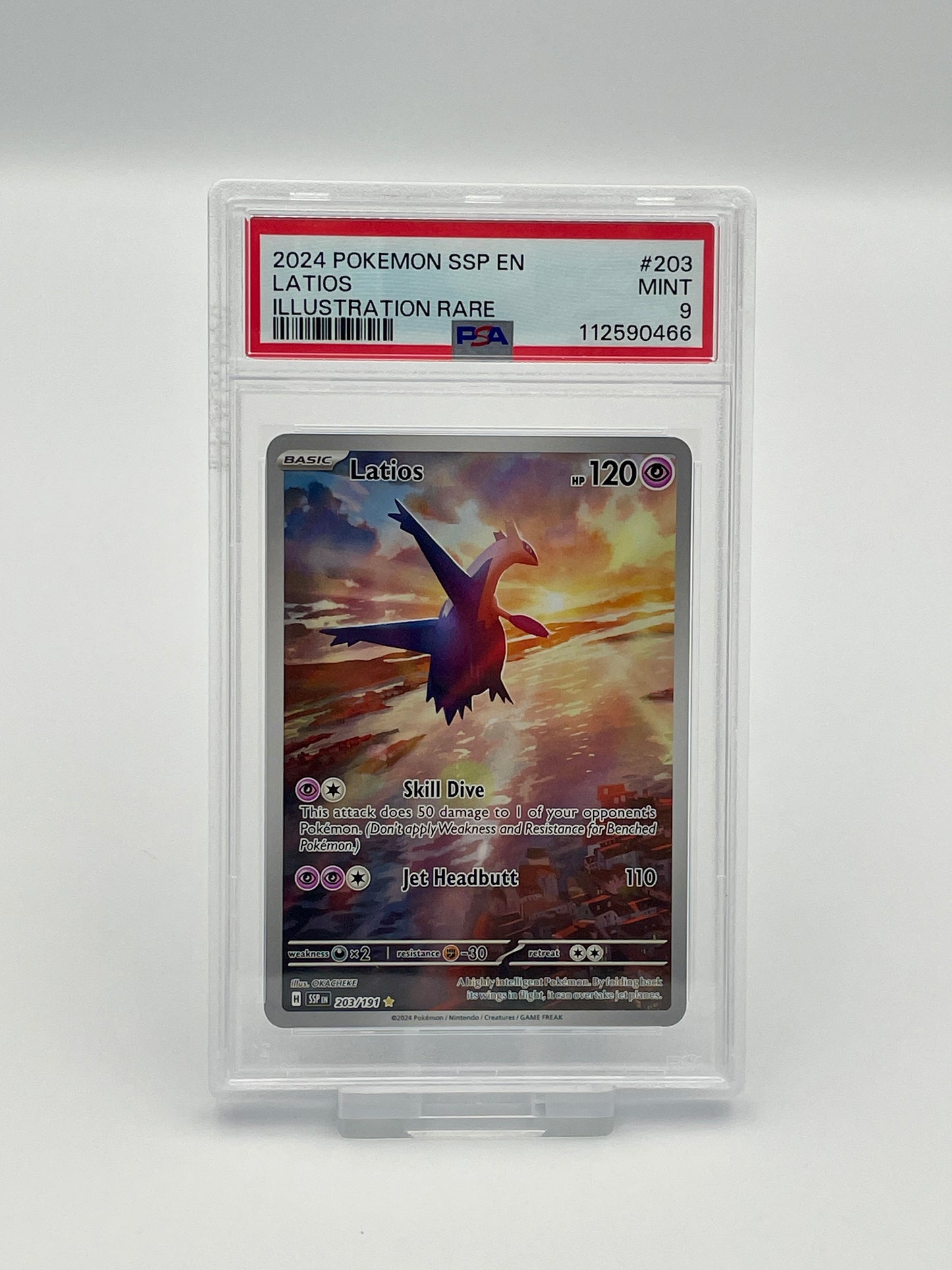 Latios #203 Illustration Rare - Surging Sparks - PSA 9