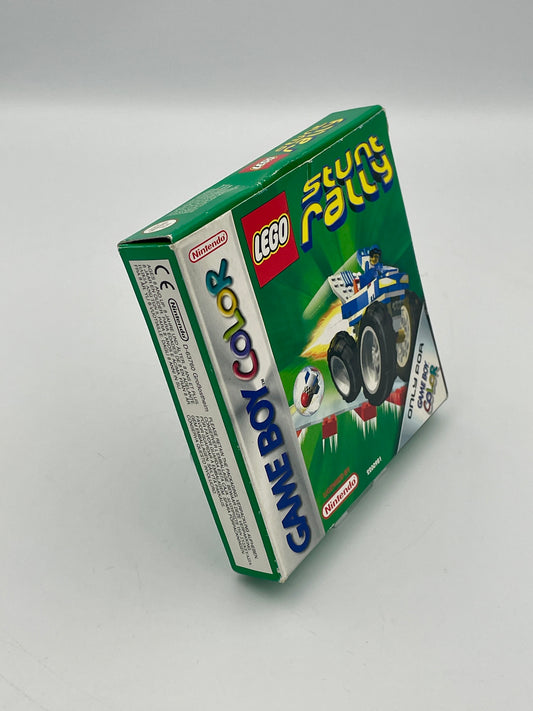 LEGO Stunt Rally Game Boy Color packaging on a gray background