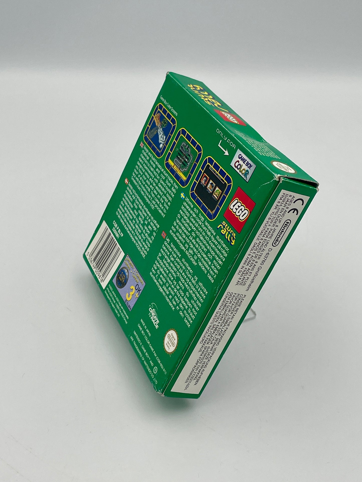 Green LEGO box on a gray background