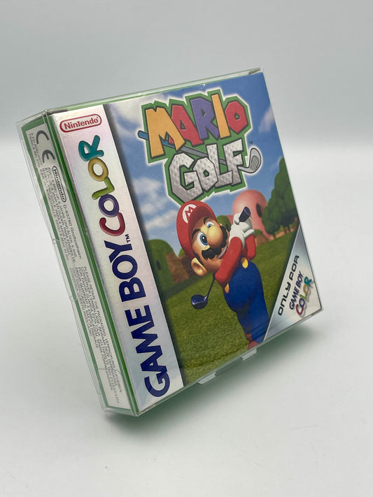 Nintendo Game Boy Color game cartridge for 'Mario Golf' on a white background