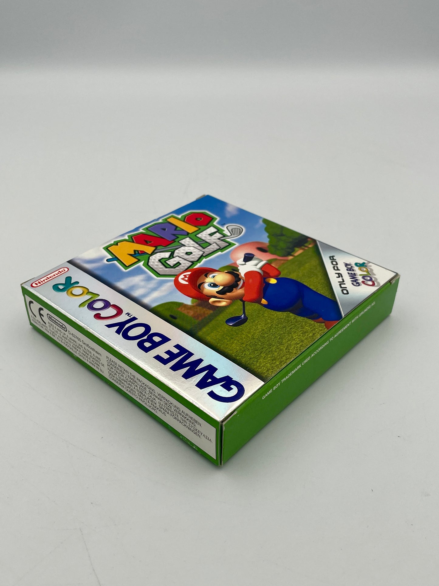 Box of Mario Bros Game Boy Color on a white background