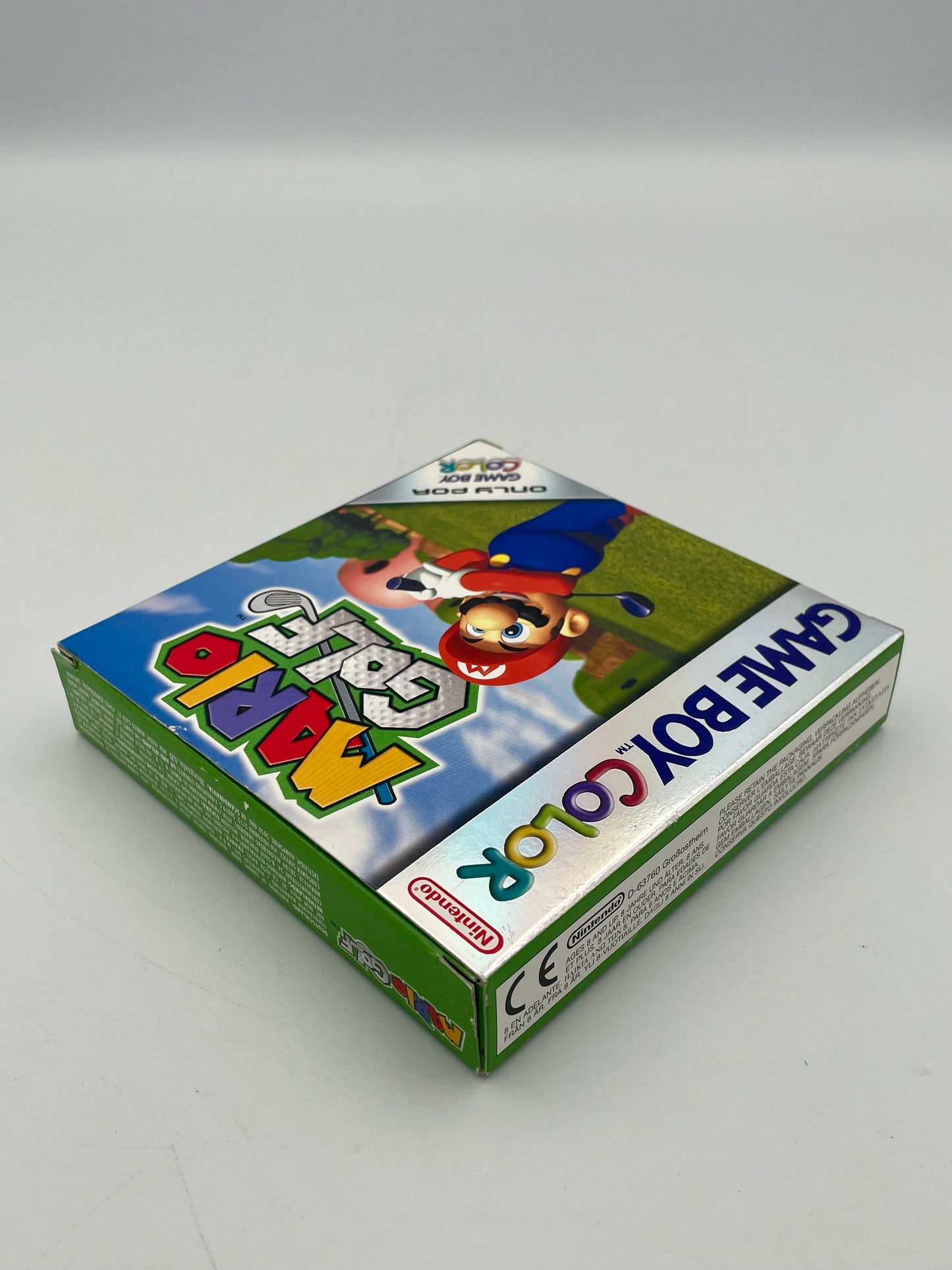 Game Boy Color game case with colorful design on a white background