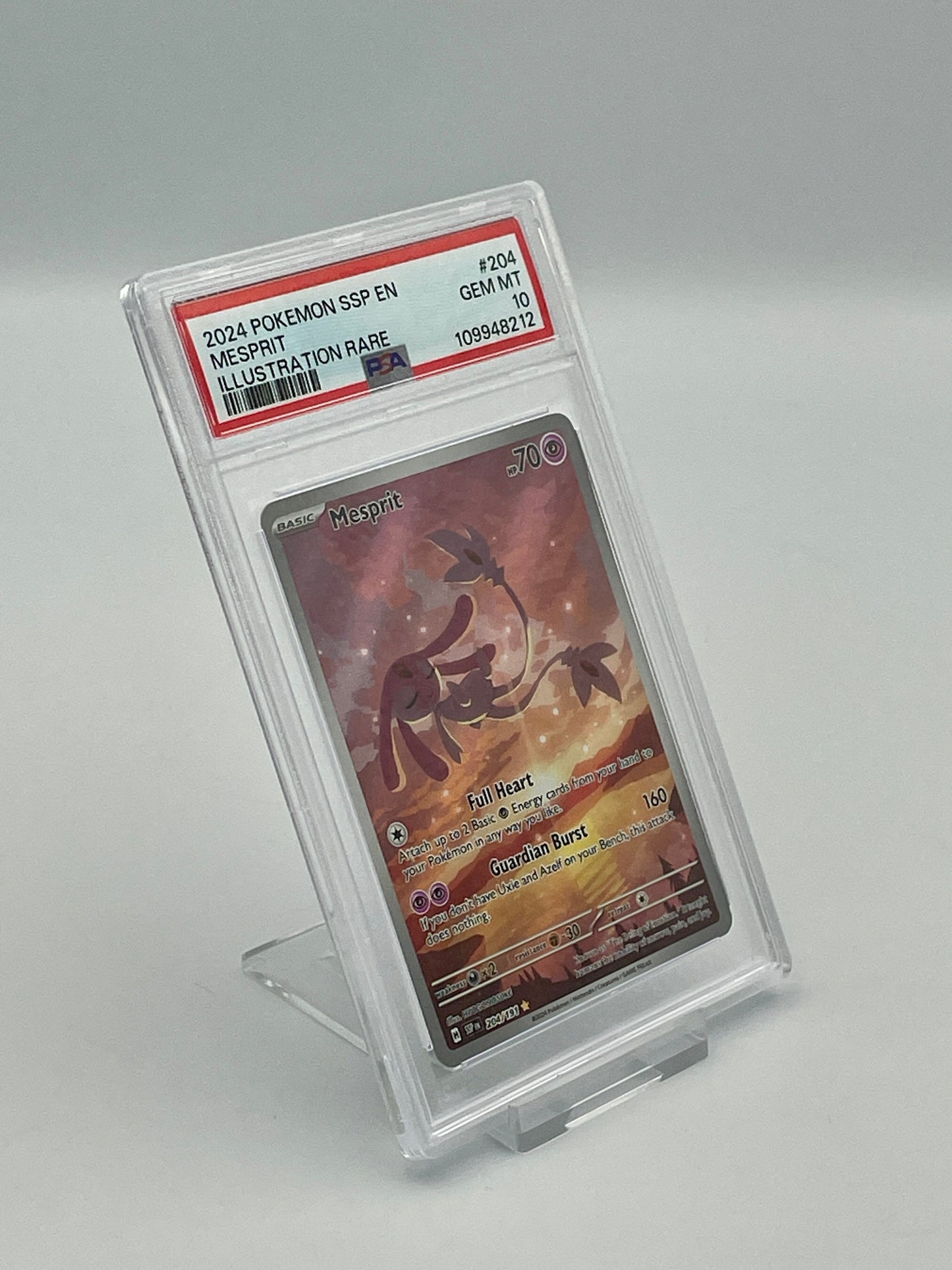 Mesprit #204 Illustration Rare – Surging Sparks – PSA 10