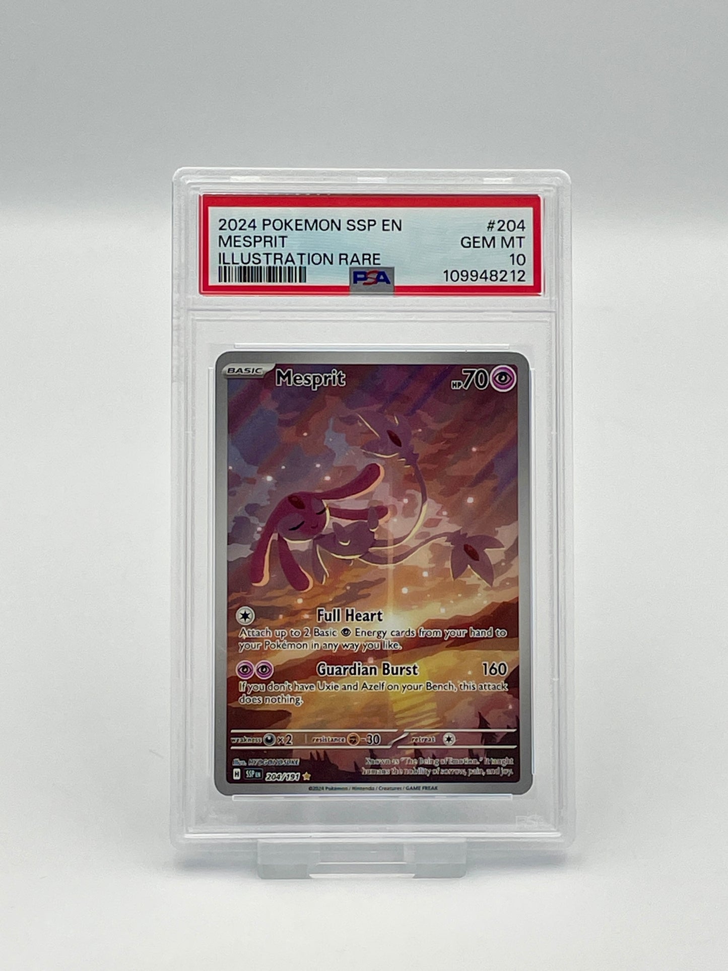Mesprit #204 Illustration Rare – Surging Sparks – PSA 10