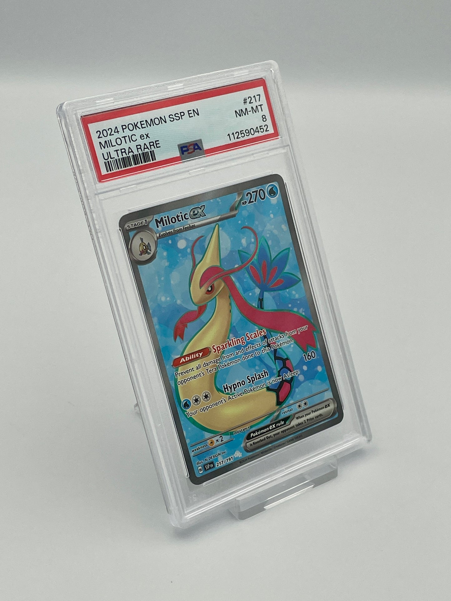 Milotic Ex #217 Ultra Rare - Surging Sparks - PSA 8