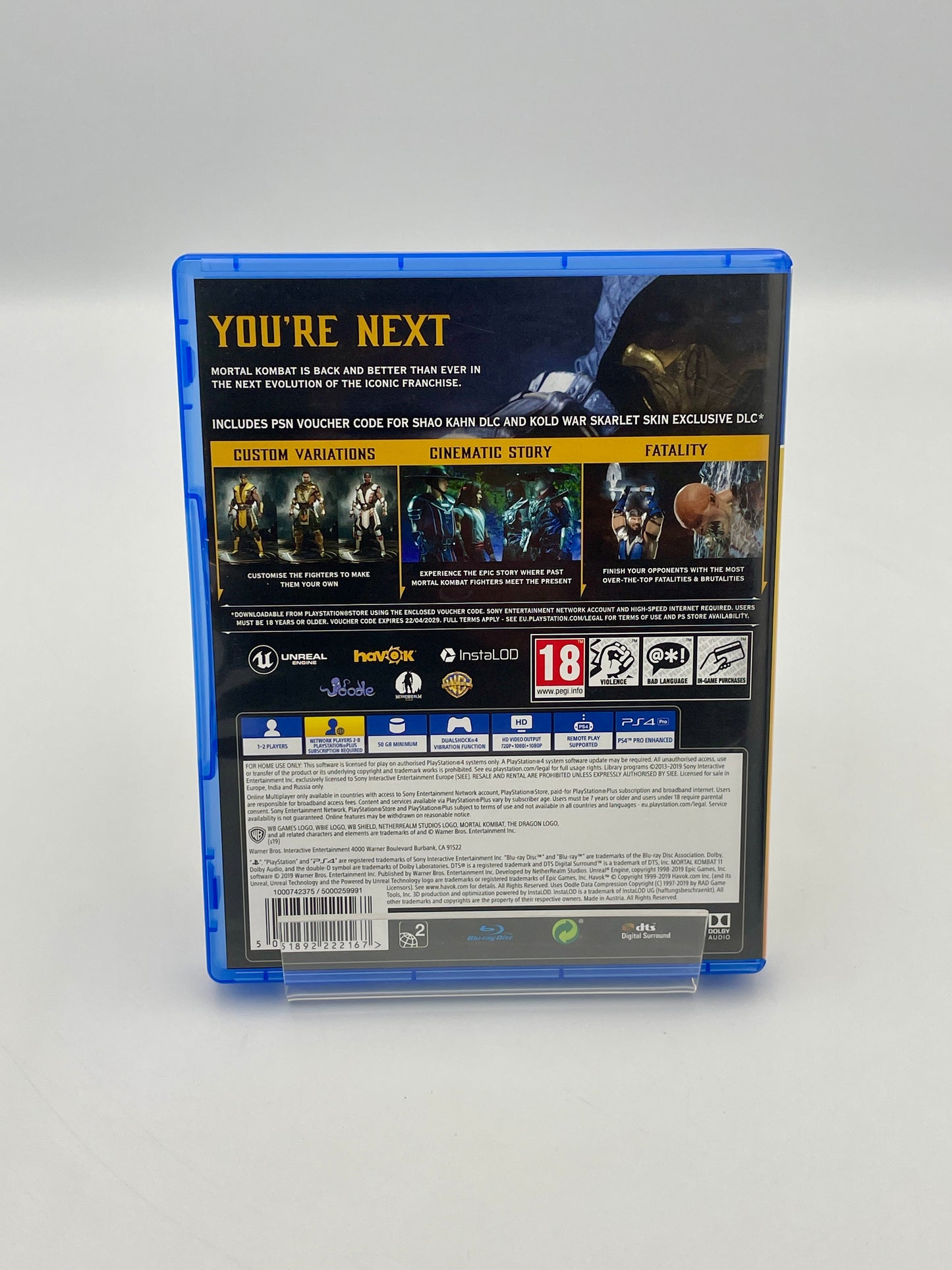 Blu-ray case with 'You're Next' movie on a gray background