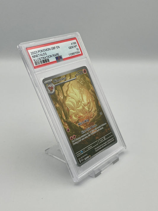 Ninetales #119 Illustration Rare – Obsidian Flames – PSA 10