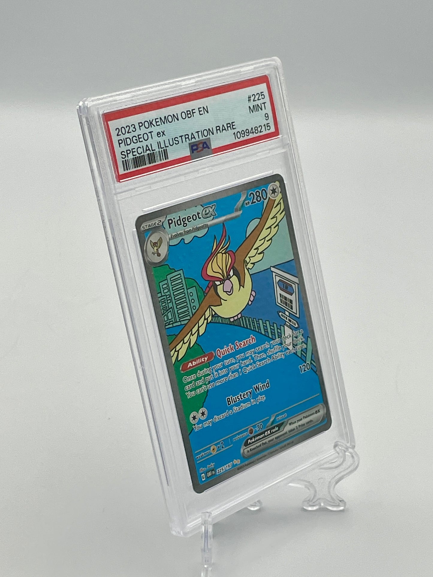 Pidgeot Ex #225 Special Illustration Rare – Obsidian Flames – PSA 9