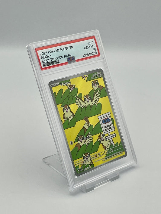 Pidgey #207 Illustration Rare – Obsidian Flames – PSA 10