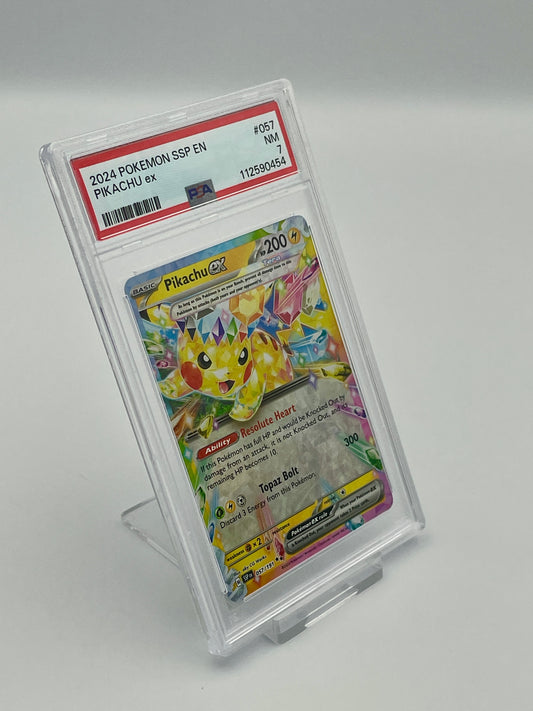 Pikachu Ex #057 - Surging Sparks - PSA 7