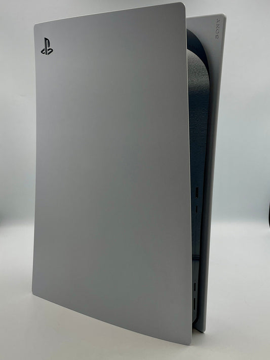 PlayStation 5 console on a white background with softbox lighting