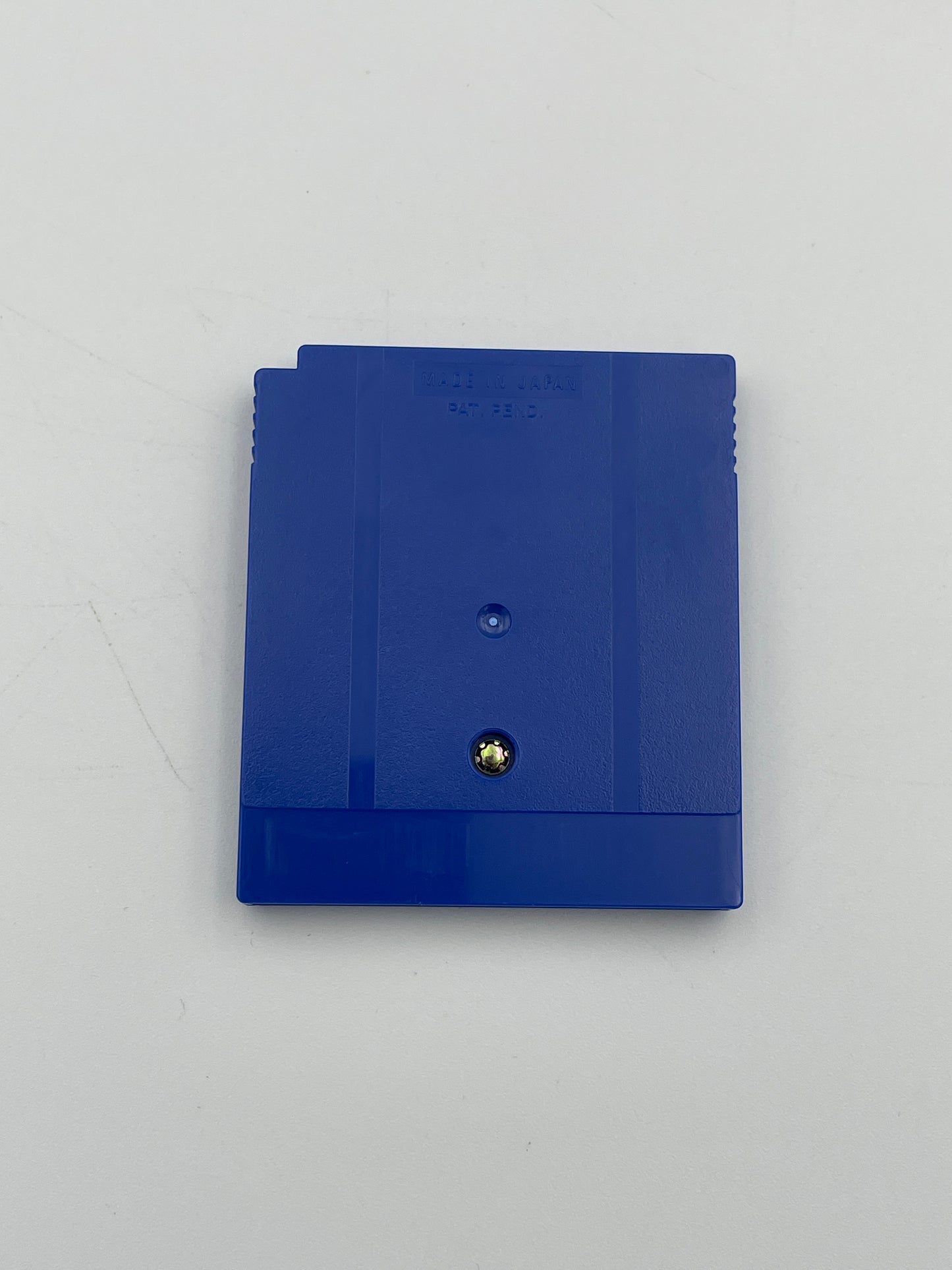 Blue plastic card on a white background