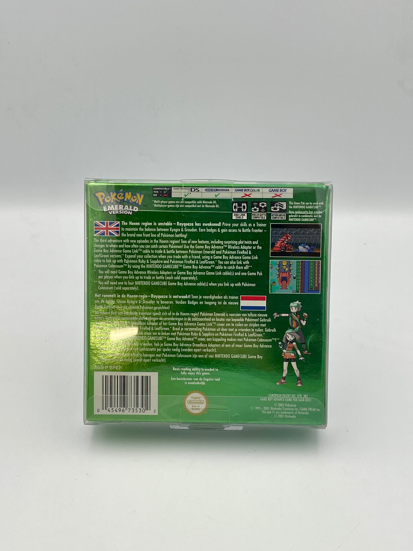 Pokémon Emerald Version Game Boy Advance – Complete in Box with New Battery