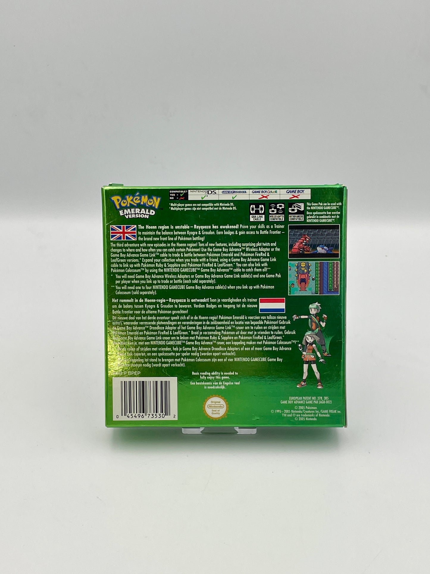 Pokémon Emerald Version Game Boy Advance – Complete in Box with New Battery