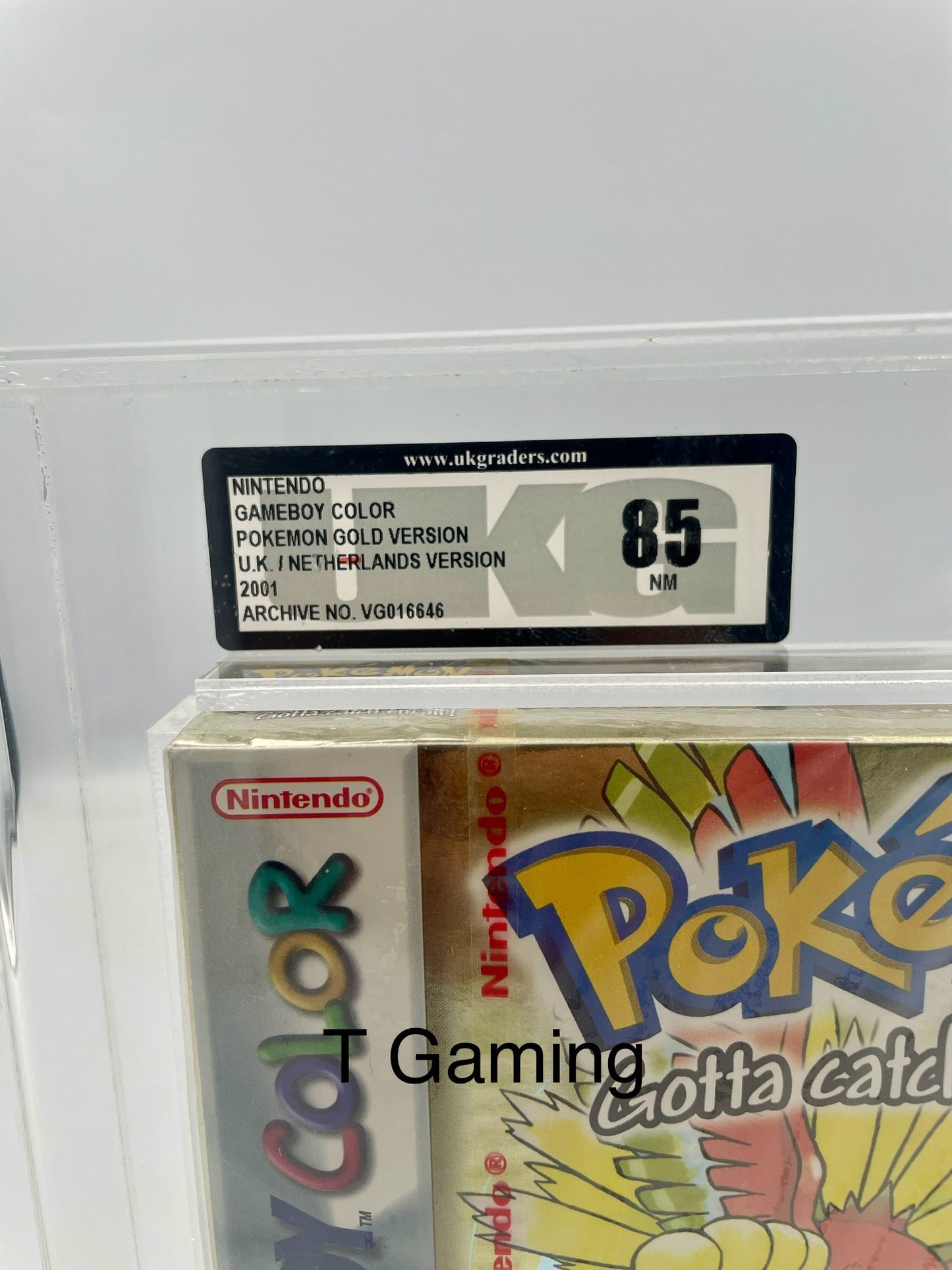 Nintendo Game Boy Color with a graded label on a white background