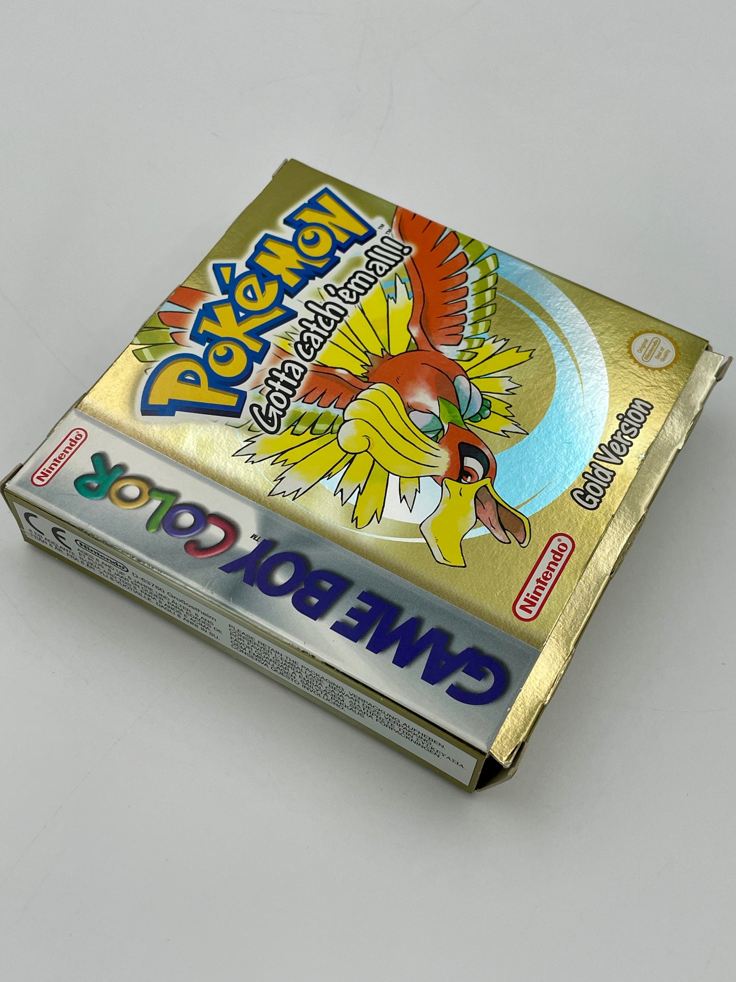 Pokémon Game Boy Color packaging with Pokémon logo and character on a white background