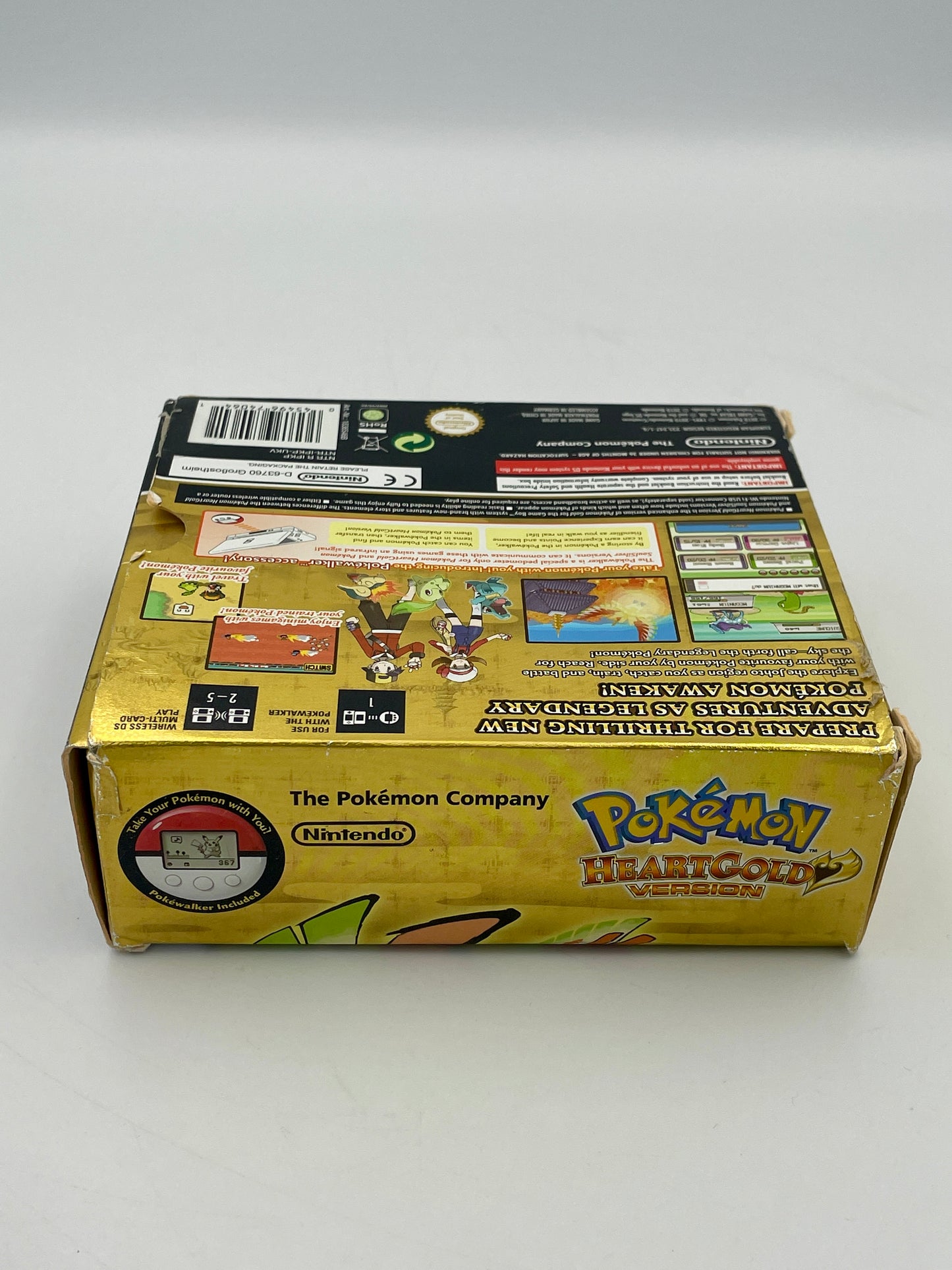Pokémon HeartGold Version game box on a white background