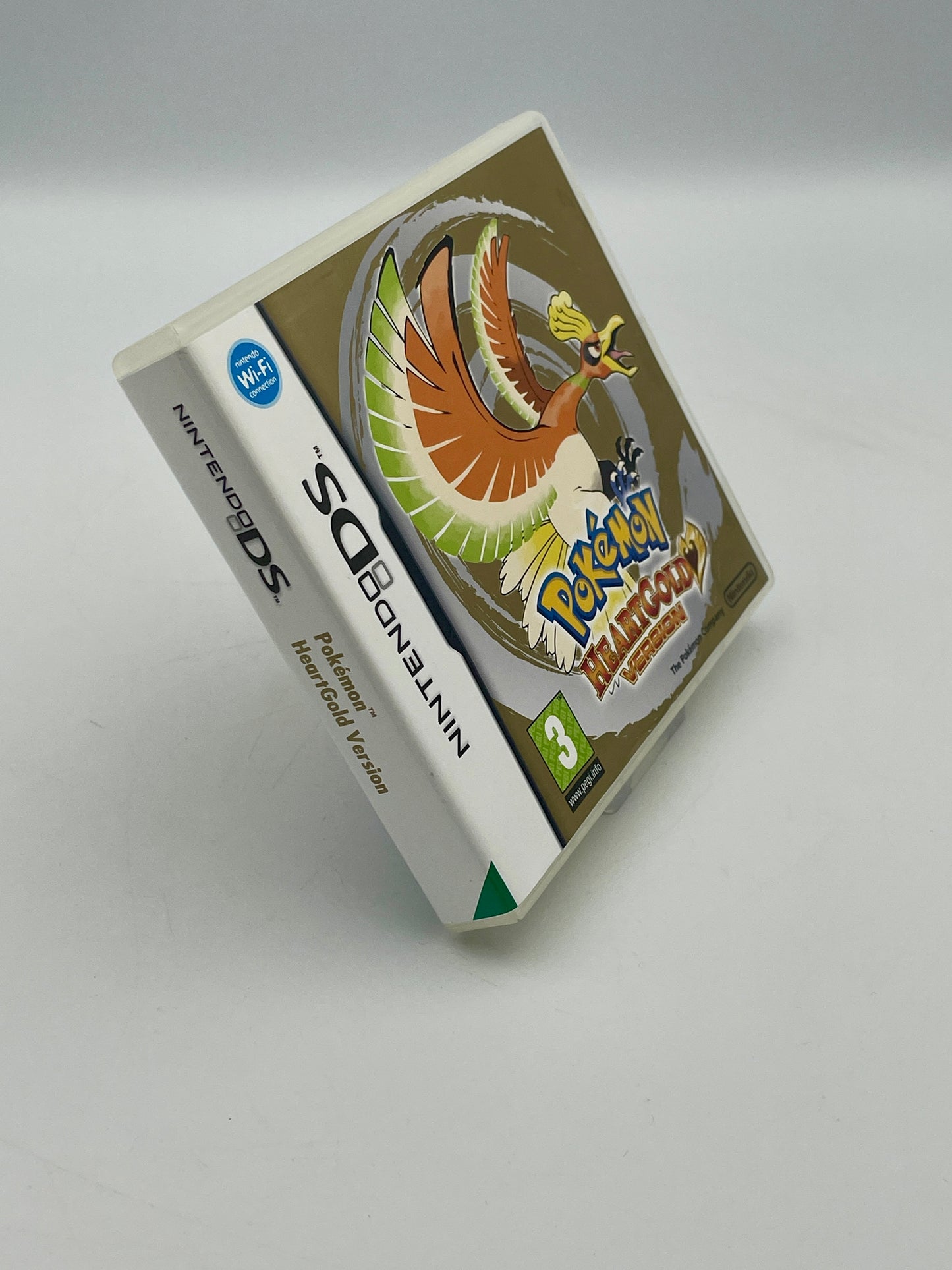Pokémon Gold and Silver game case for Nintendo DS on a white background