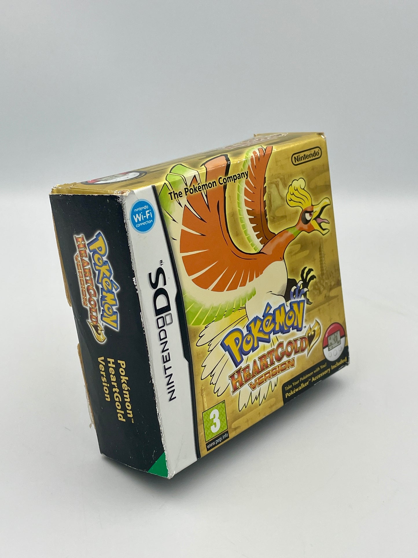 Pokémon HeartGold game case for Nintendo DS on a white background