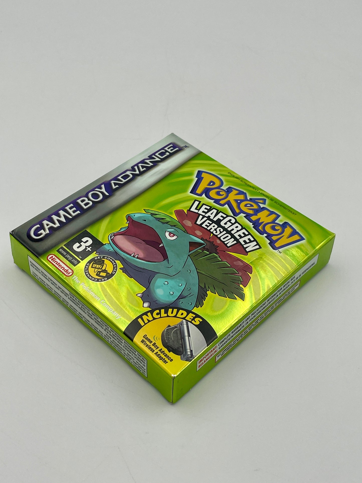 Pokémon Game Boy Advance game case with green and black design