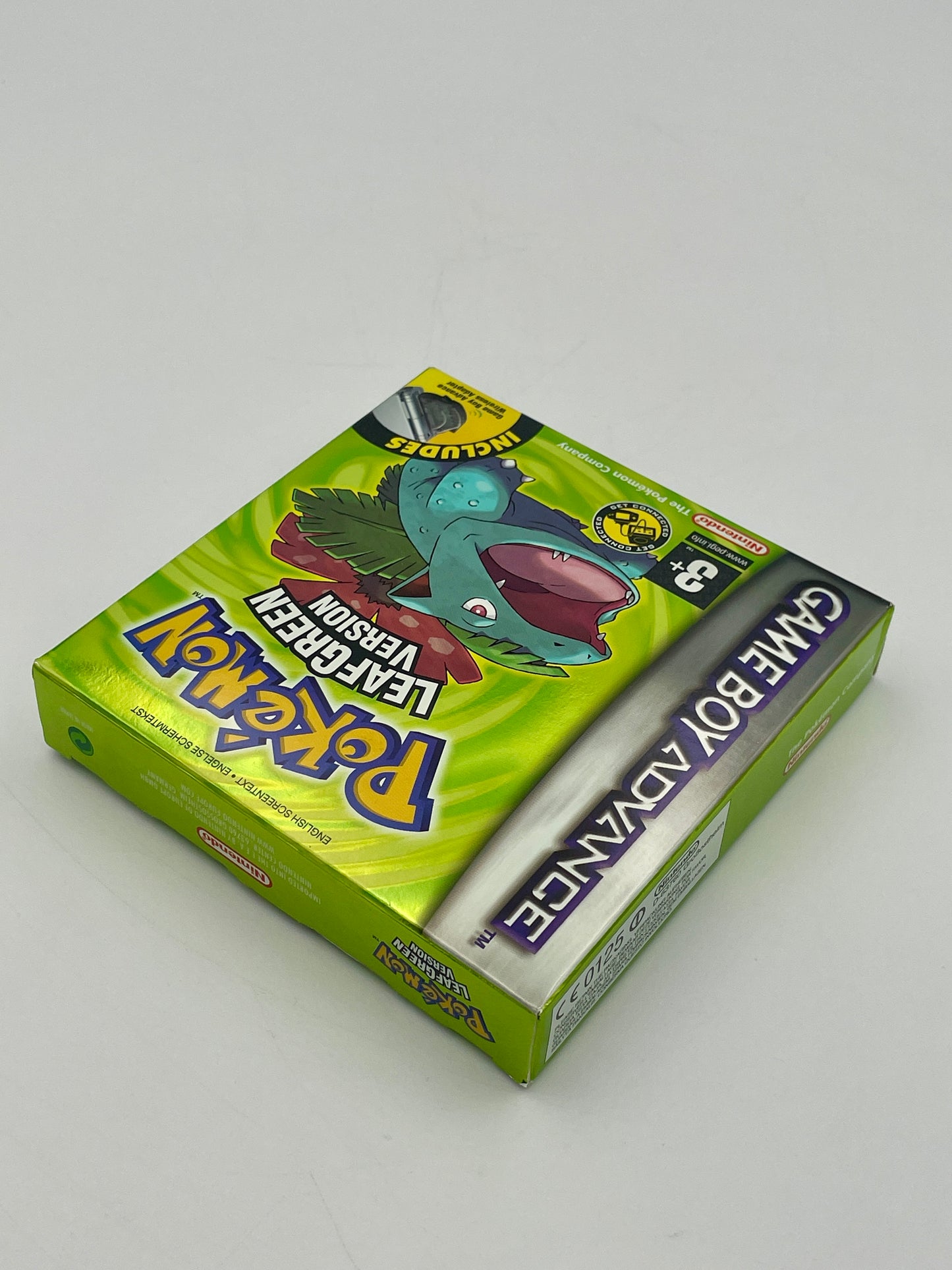 Pokémon Game Boy Advance game case with Pokémon logo on a white background