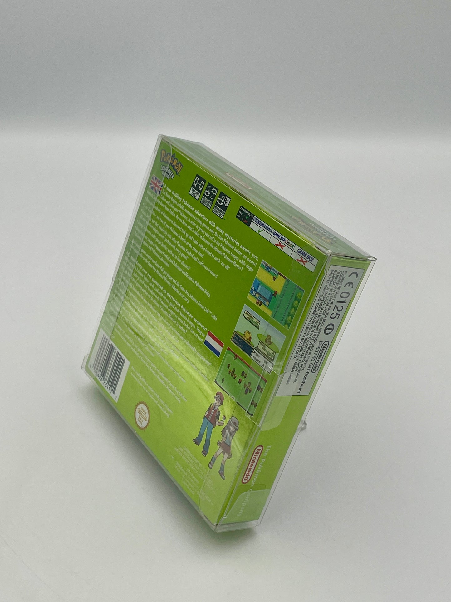 Green toy packaging box on a white background