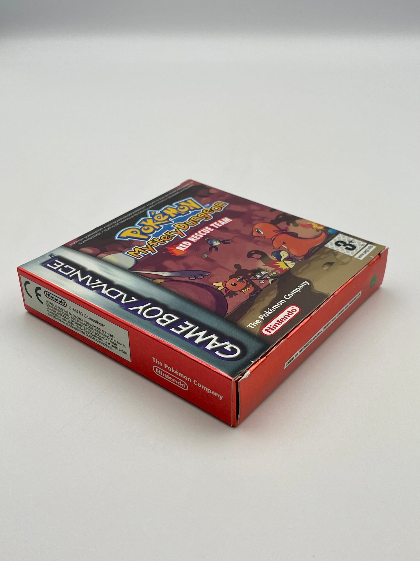 Pokémon Red and Blue Game Boy Advance game case on a white background