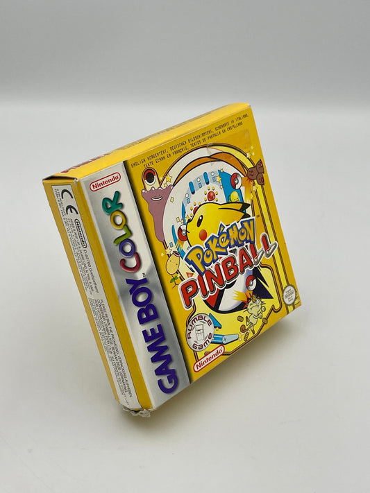 Pokémon Pinball Game Boy Color packaging on a white background