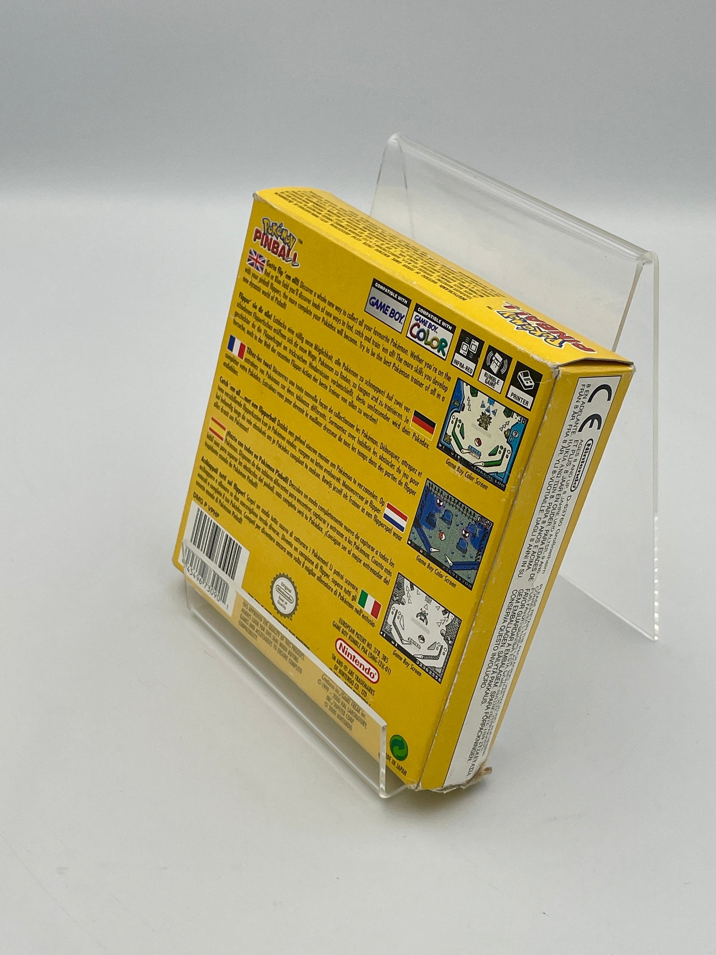 Yellow box with text and graphics on a gray background