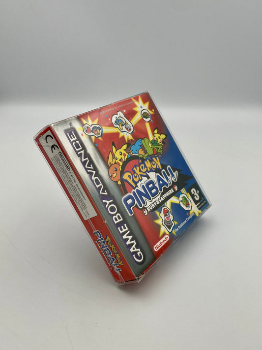 Pokémon Pinball Game Boy Advance game case on a white background