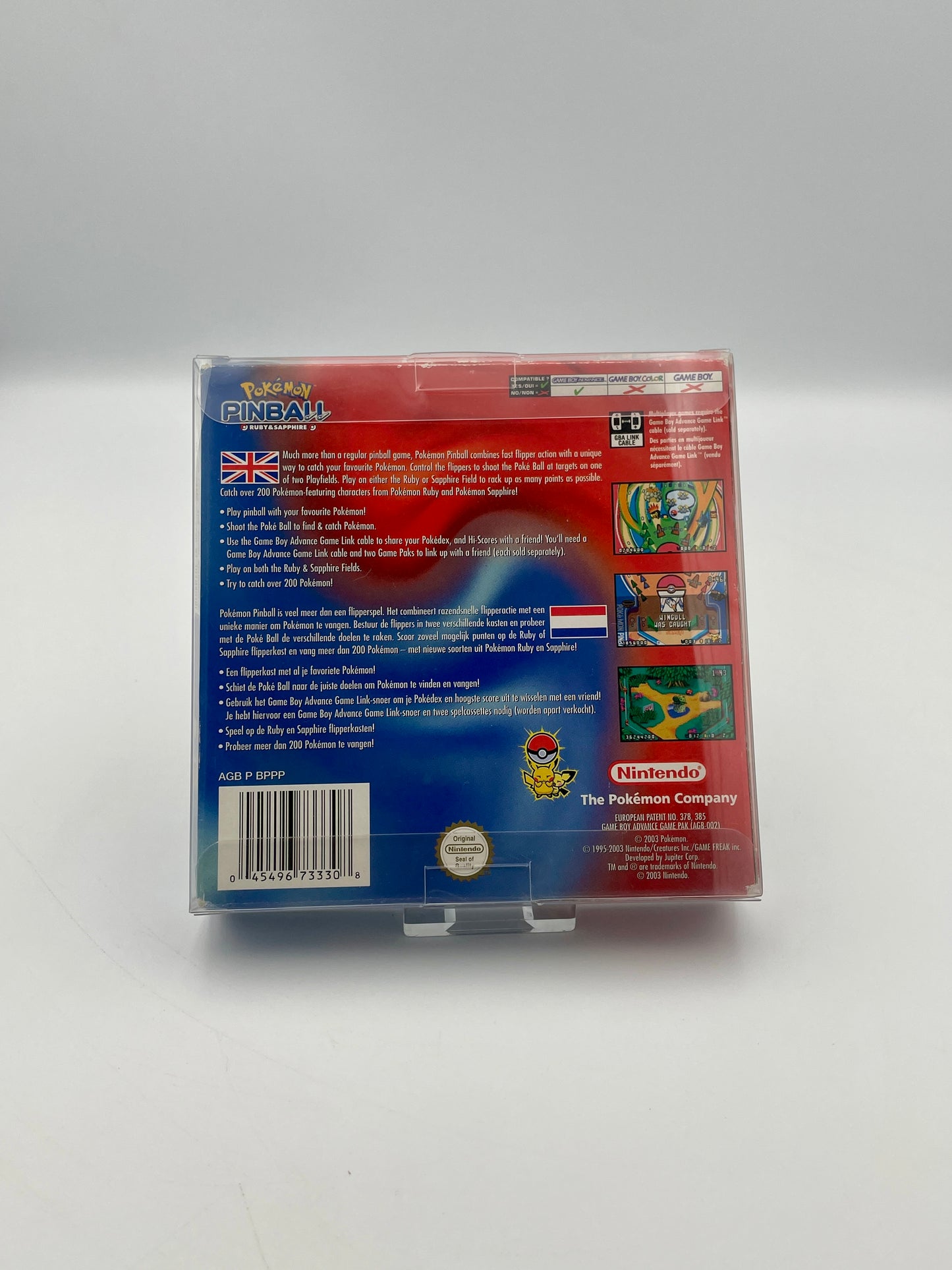 Pokémon Red and Blue game case on a white background
