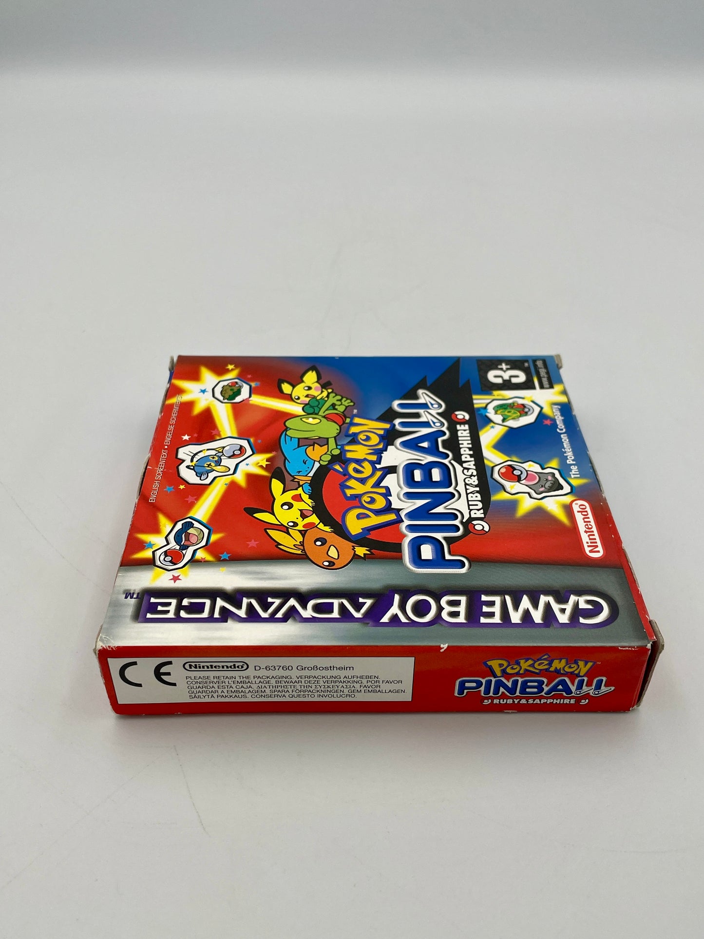 Pokémon Game Boy Advance Pinball game case on a white background