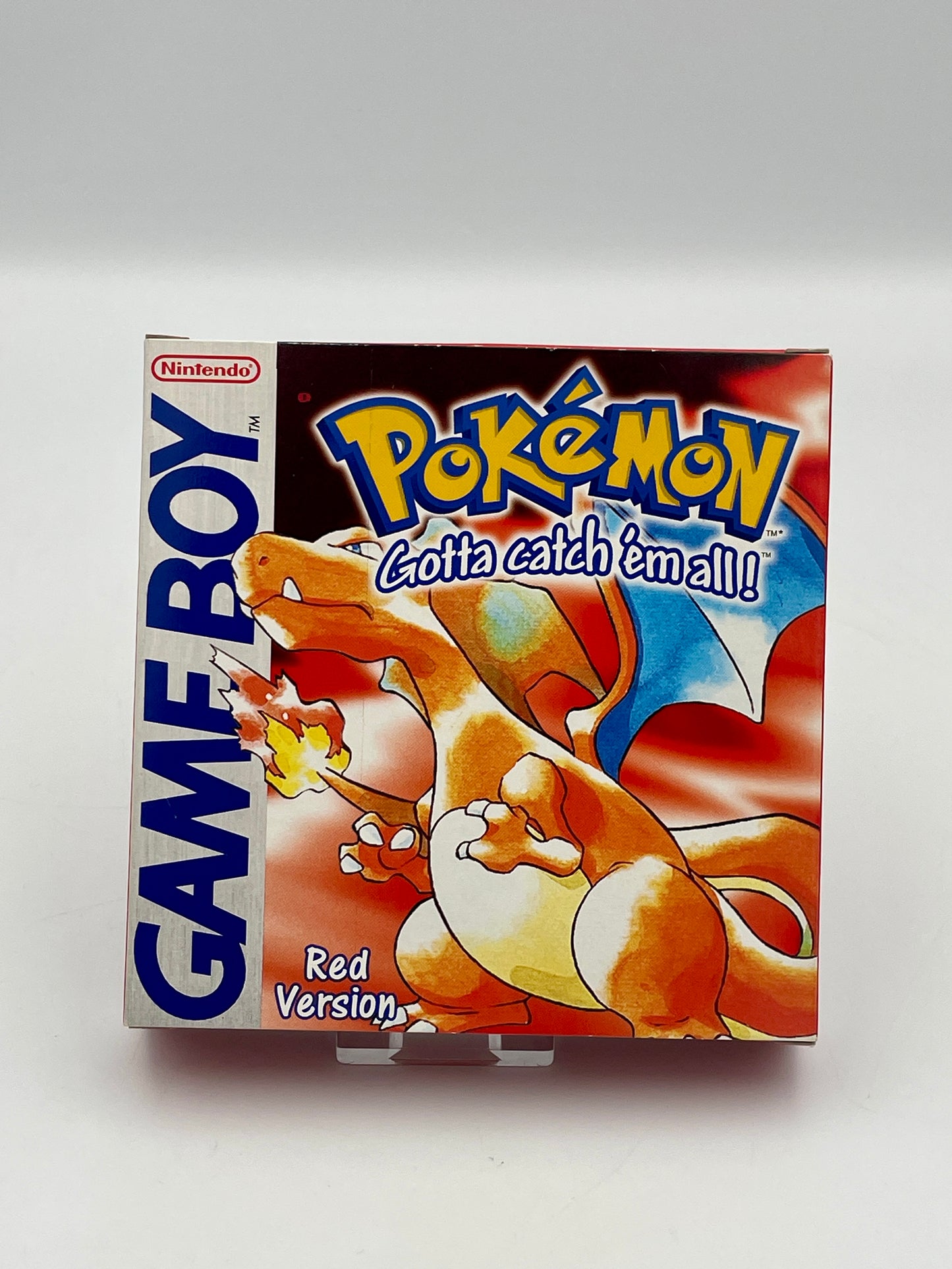 Pokémon Game Boy Red Version packaging on a white background