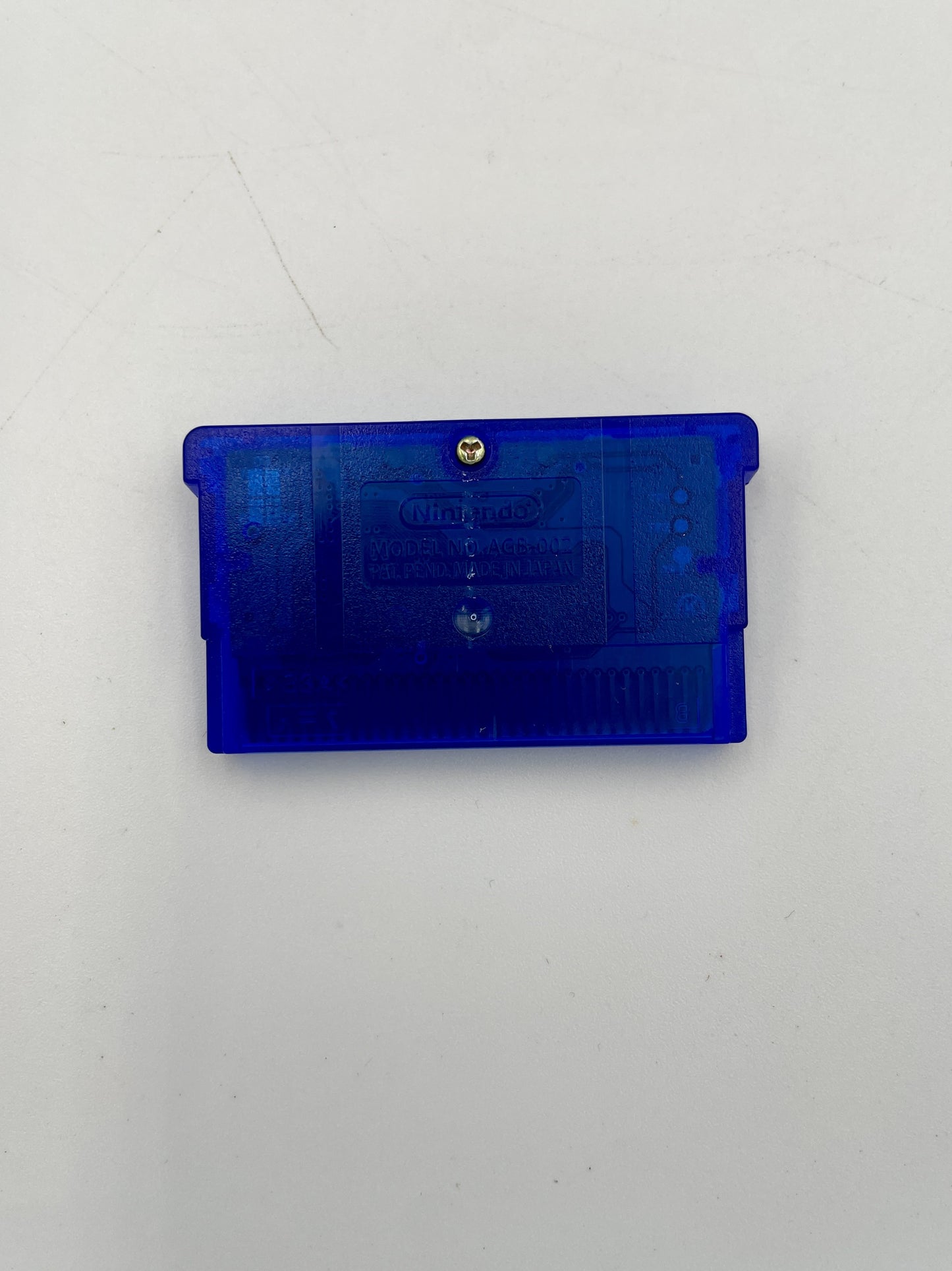 Blue game cartridge on a white background