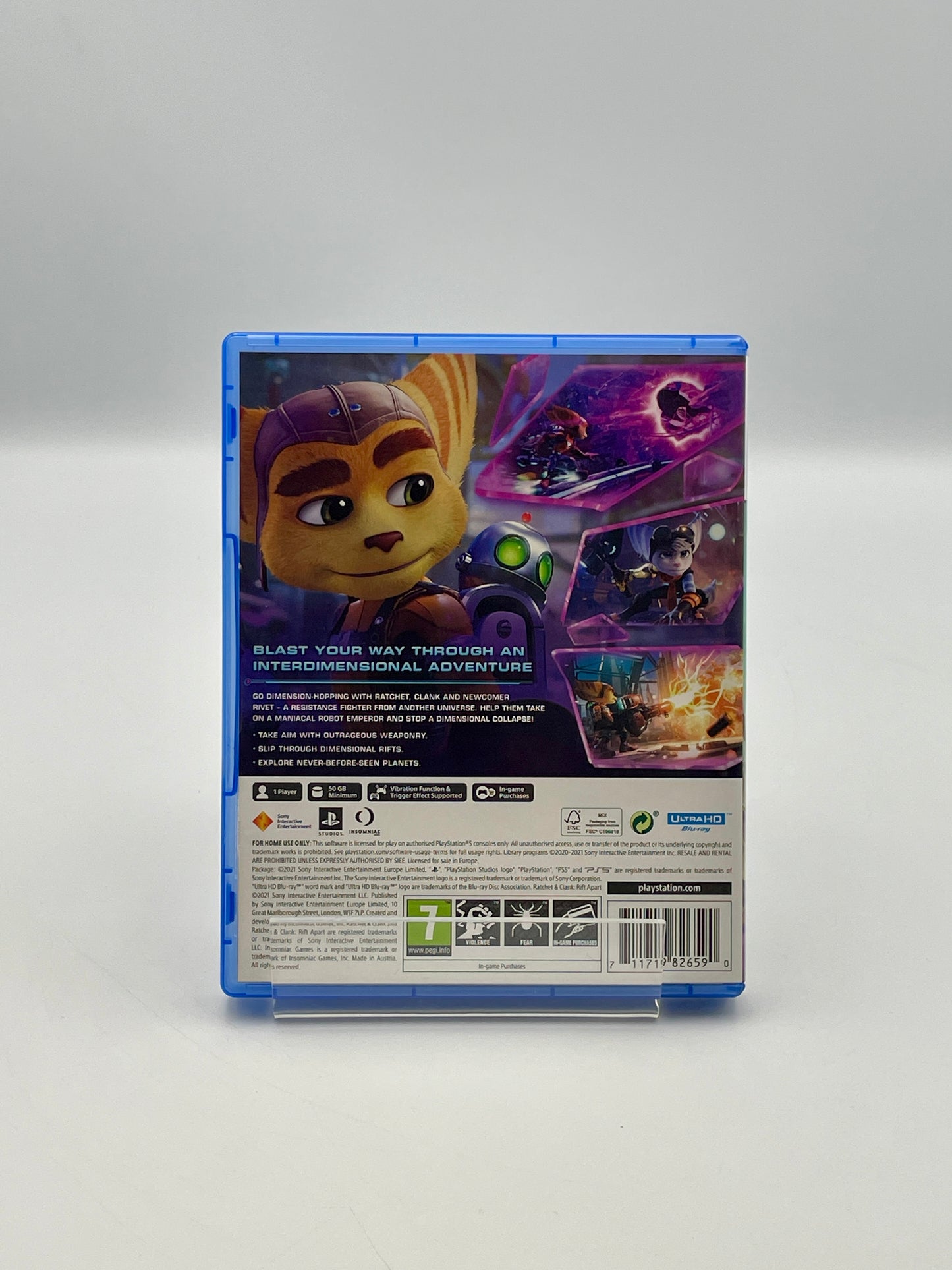 Blu-ray case with animated character and space-themed graphics on a white background